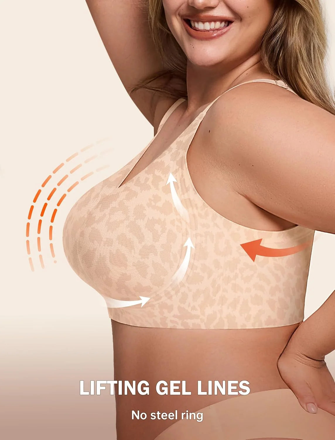LetsJoli Jelly Bras for Women No Underwire Plus Size Push Up Supportive