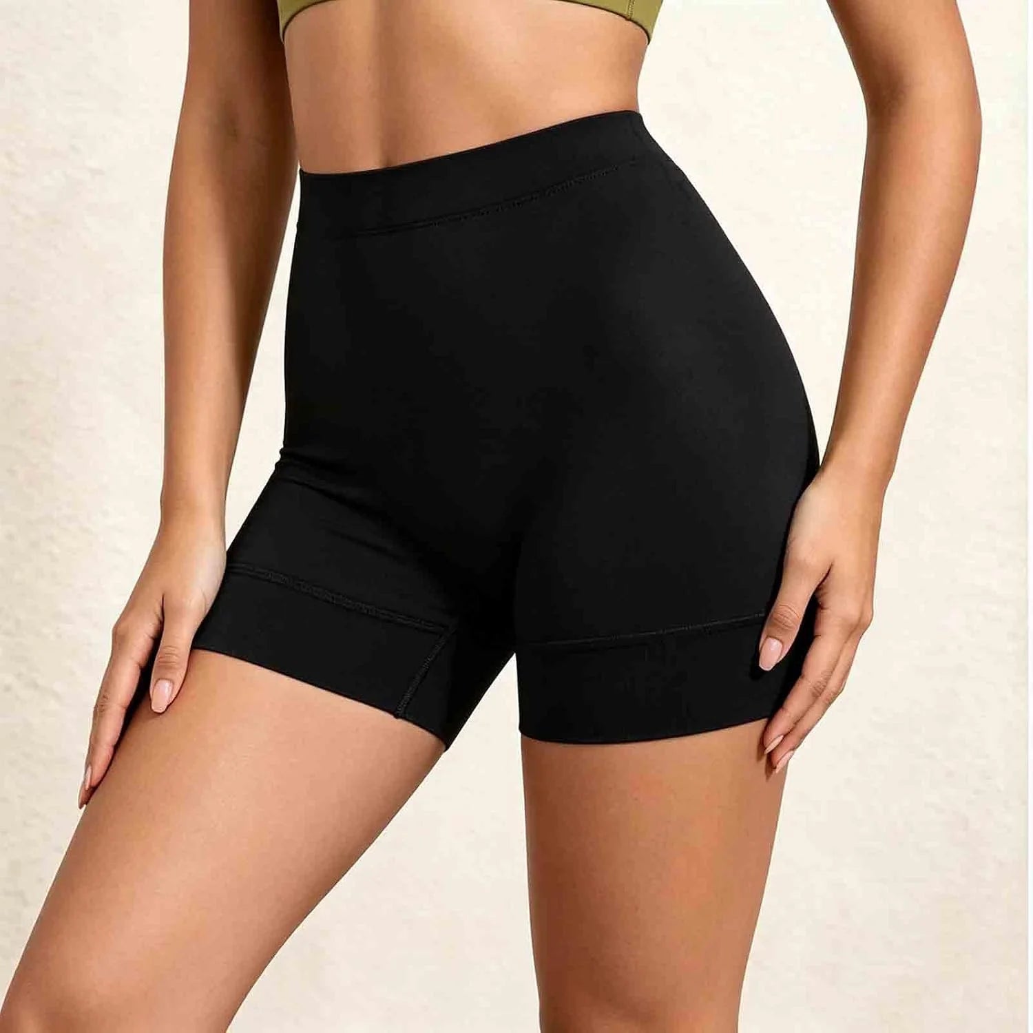 Womens High Waisted Seamless Stretch Shorts Under Dress Underwear
