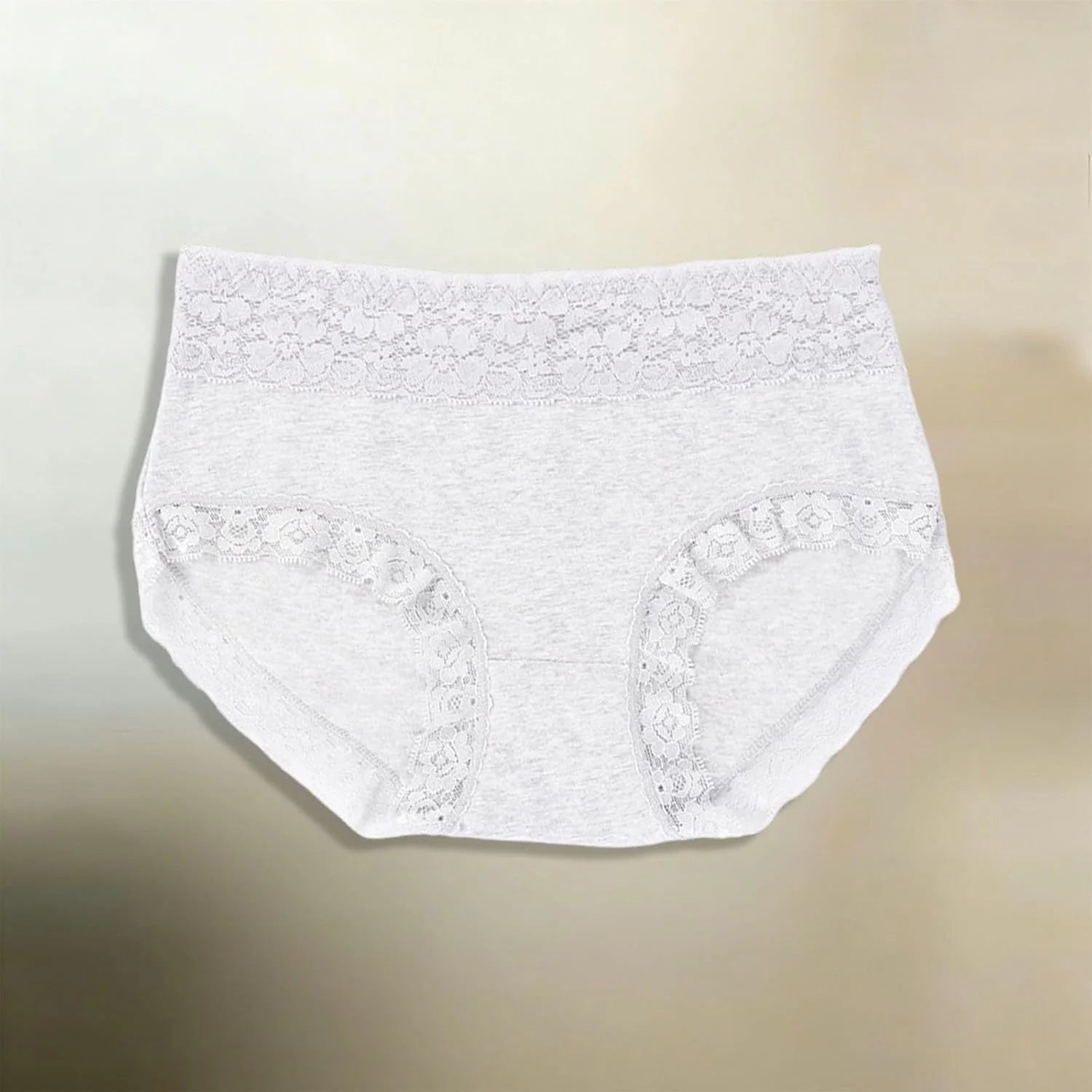 Mid Waist Lace Trim Cotton Briefs for Women Comfort Underwear