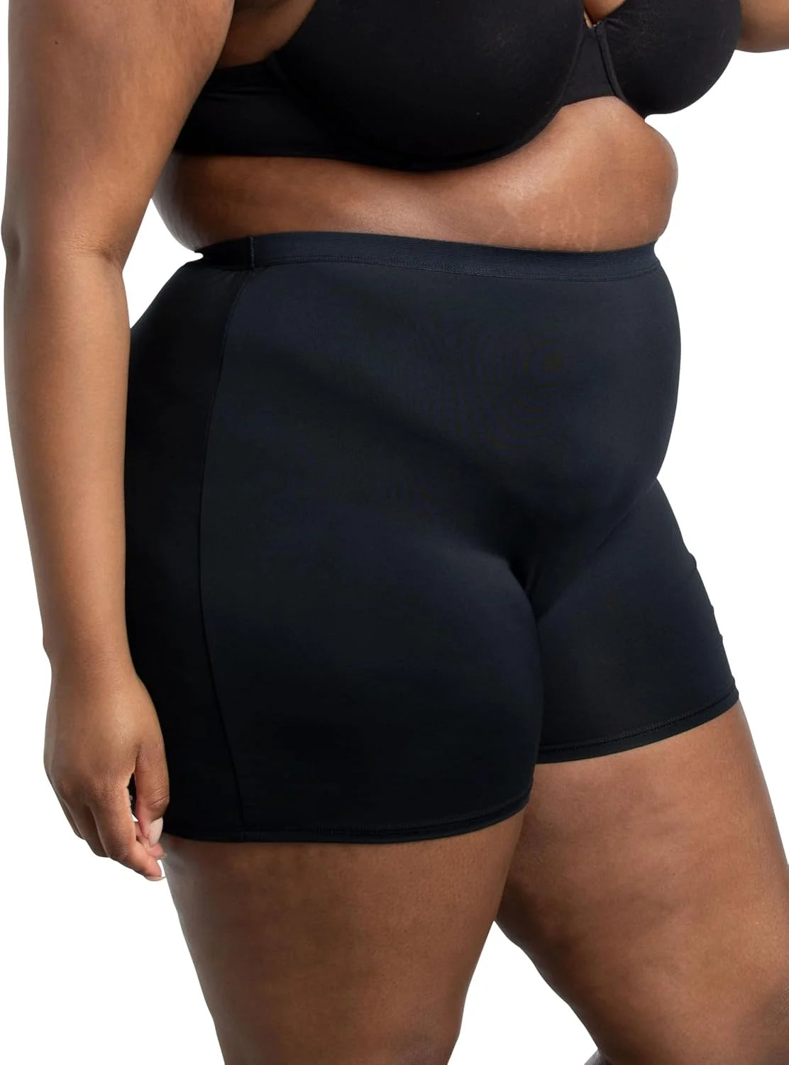 Fruit of the Loom Women's Boxer Briefs with Stretch, Mid Thigh Length Boy Shorts, Available in Plus Size