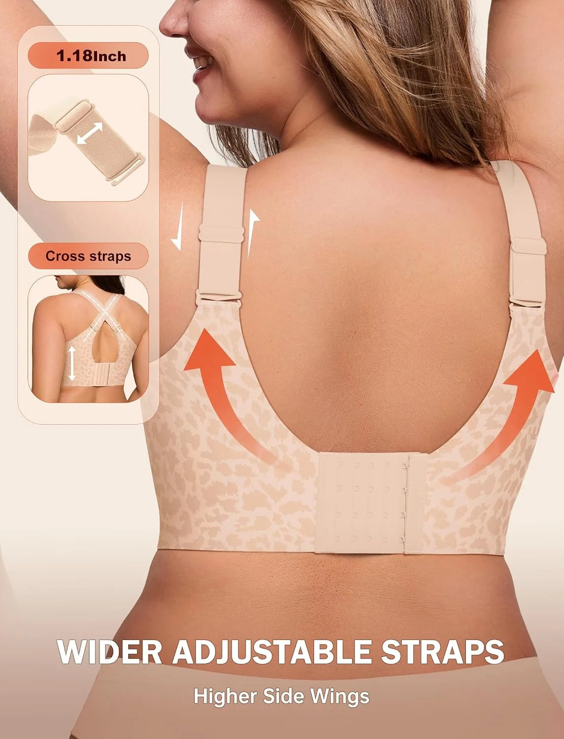 LetsJoli Jelly Bras for Women No Underwire Plus Size Push Up Supportive