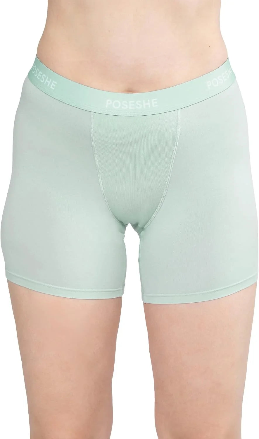 POSESHE Womens Boy Shorts Underwear Boxer Briefs MicroModal 6" Inseam, S-5X