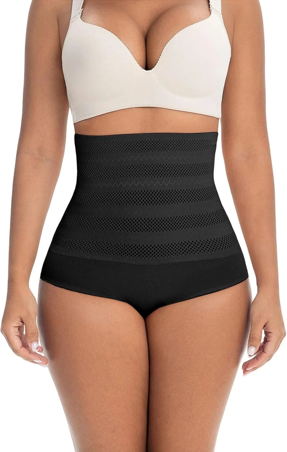 High Waisted Hollow Seamless Shapewear Briefs for Women Underwear