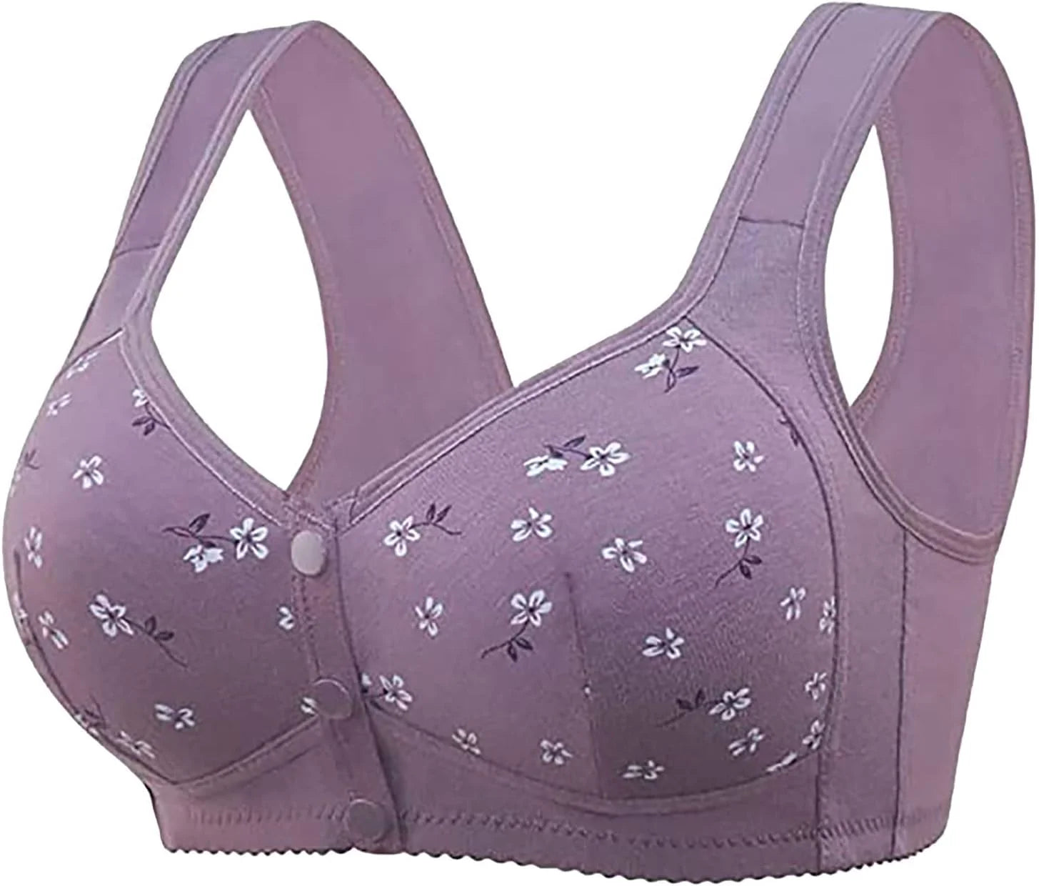 Daisy Bras for Older Women Front Button Close Convenient Everyday Bra 2025 New Comfortable No Underwire Gathering Bra