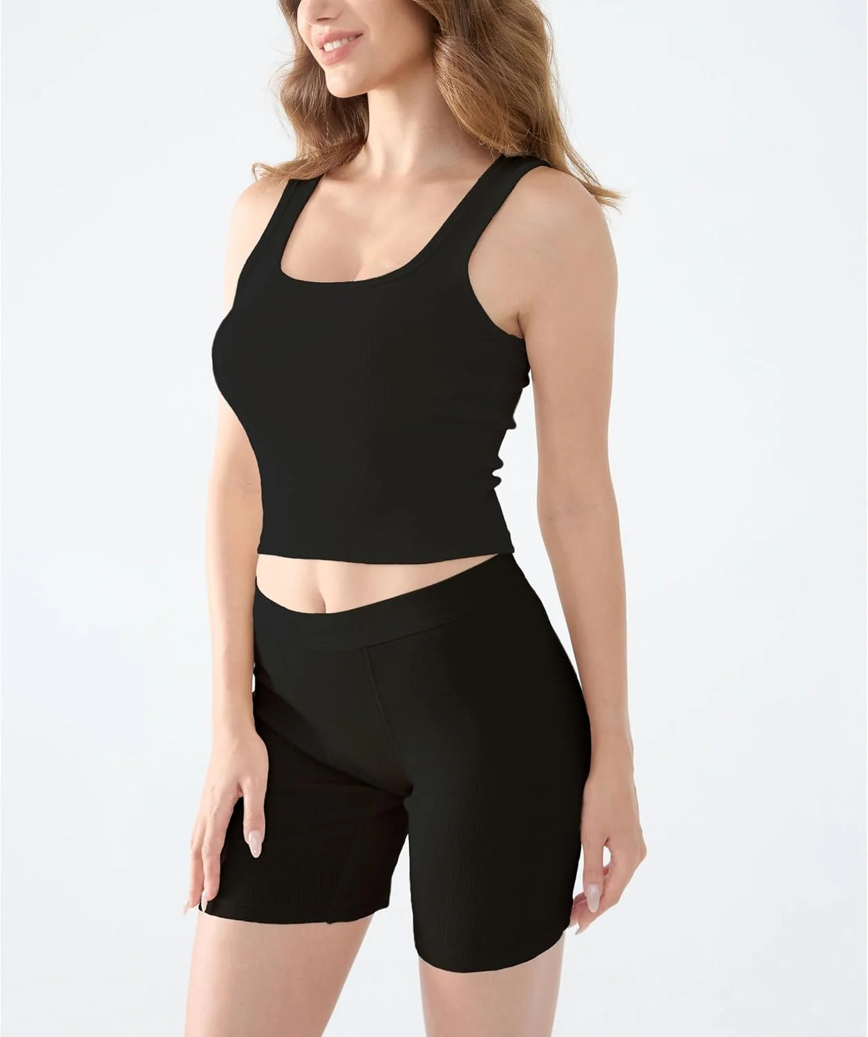 Comfneat Women's Boxer Cotton Rib Fabric with Spandex Boyshorts