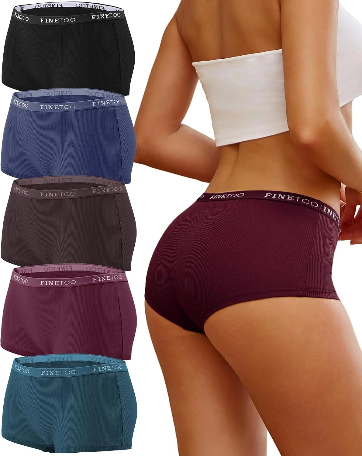 Cotton Boyshort Underwear for Women Boxer Briefs Ladies BoyShorts Panties