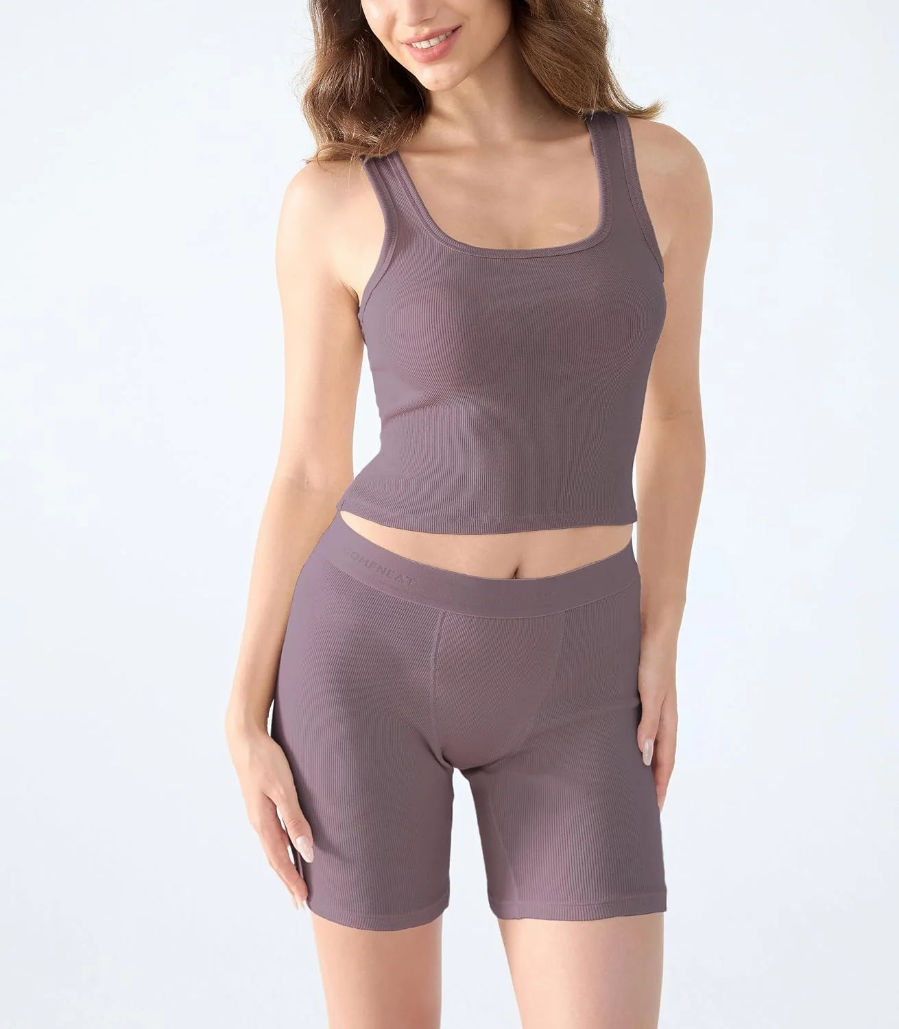 Comfneat Women's Boxer Cotton Rib Fabric with Spandex Boyshorts