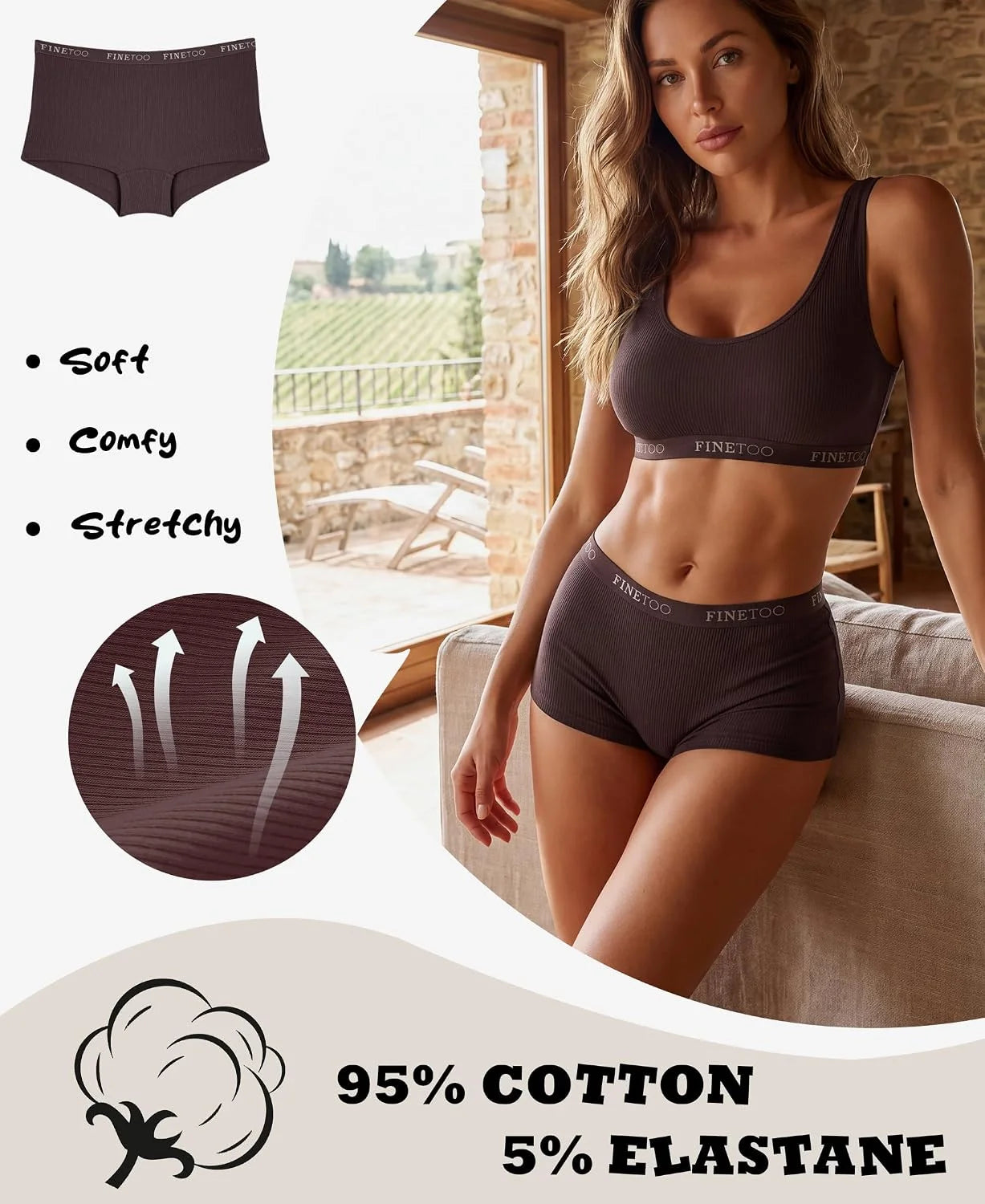 Cotton Boyshort Underwear for Women Boxer Briefs Ladies BoyShorts Panties