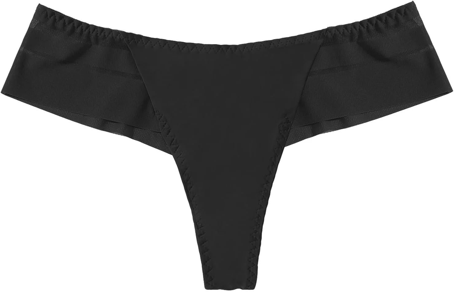 Plus Size Low Waist Thong for Women Seamless T Back Underwear