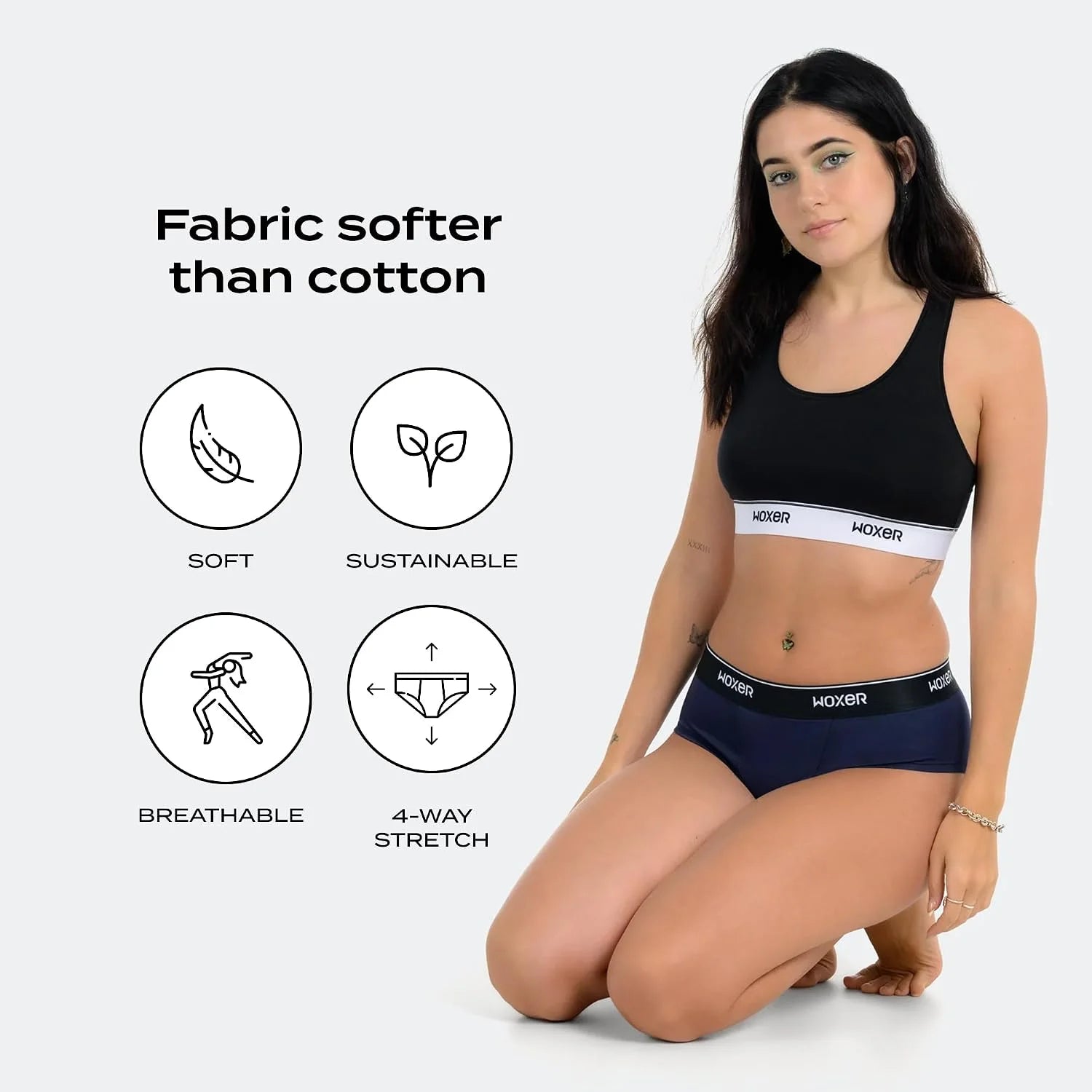 Woxer Women’s Classic Seamless Boyshort Panties, Soft Modal Fabric with No Roll Inseam, Chafe-Free, Breathable Design