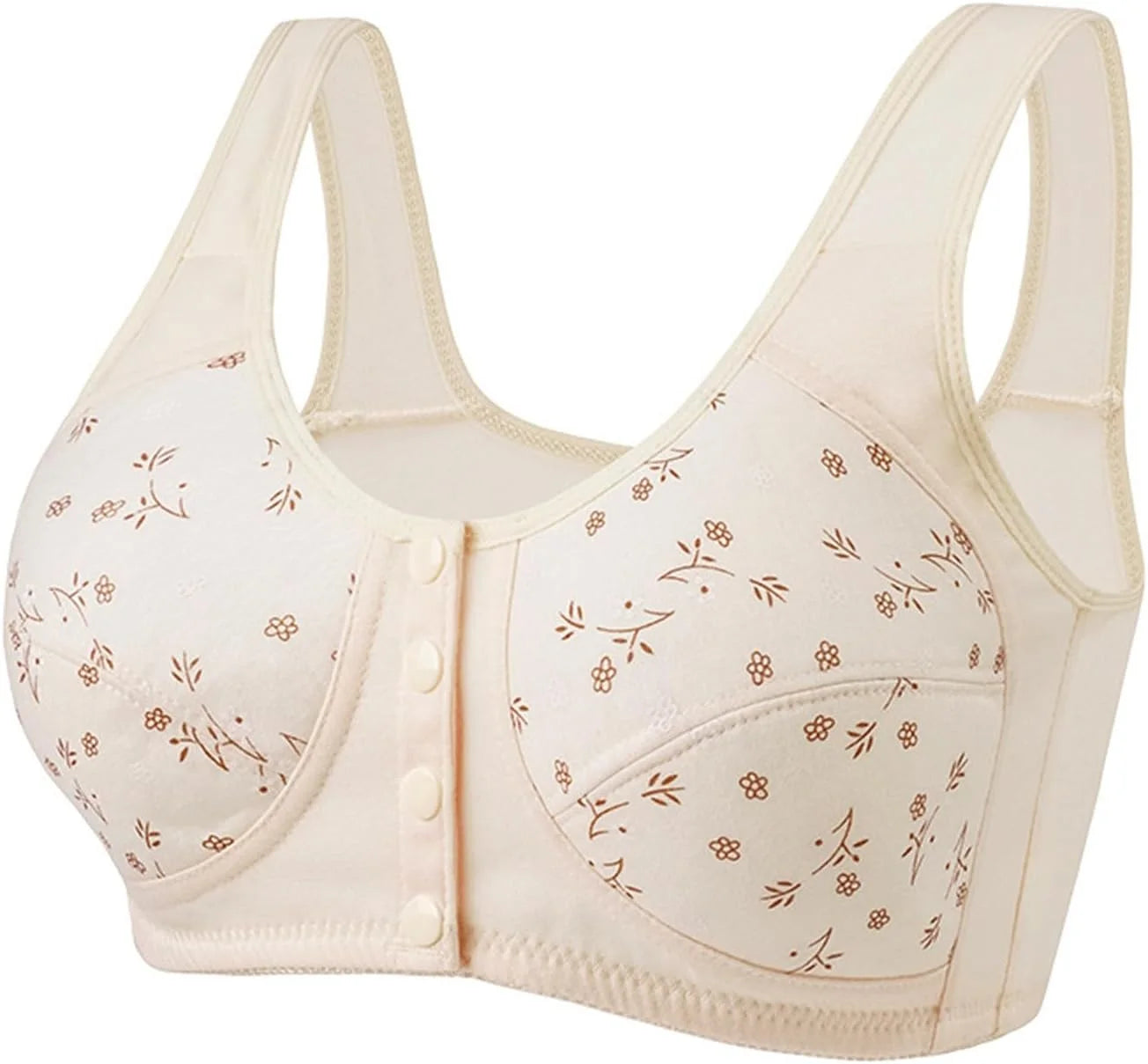 Daisy Bras for Older Women Front Button Close Convenient Everyday Bra 2025 New Comfortable No Underwire Gathering Bra