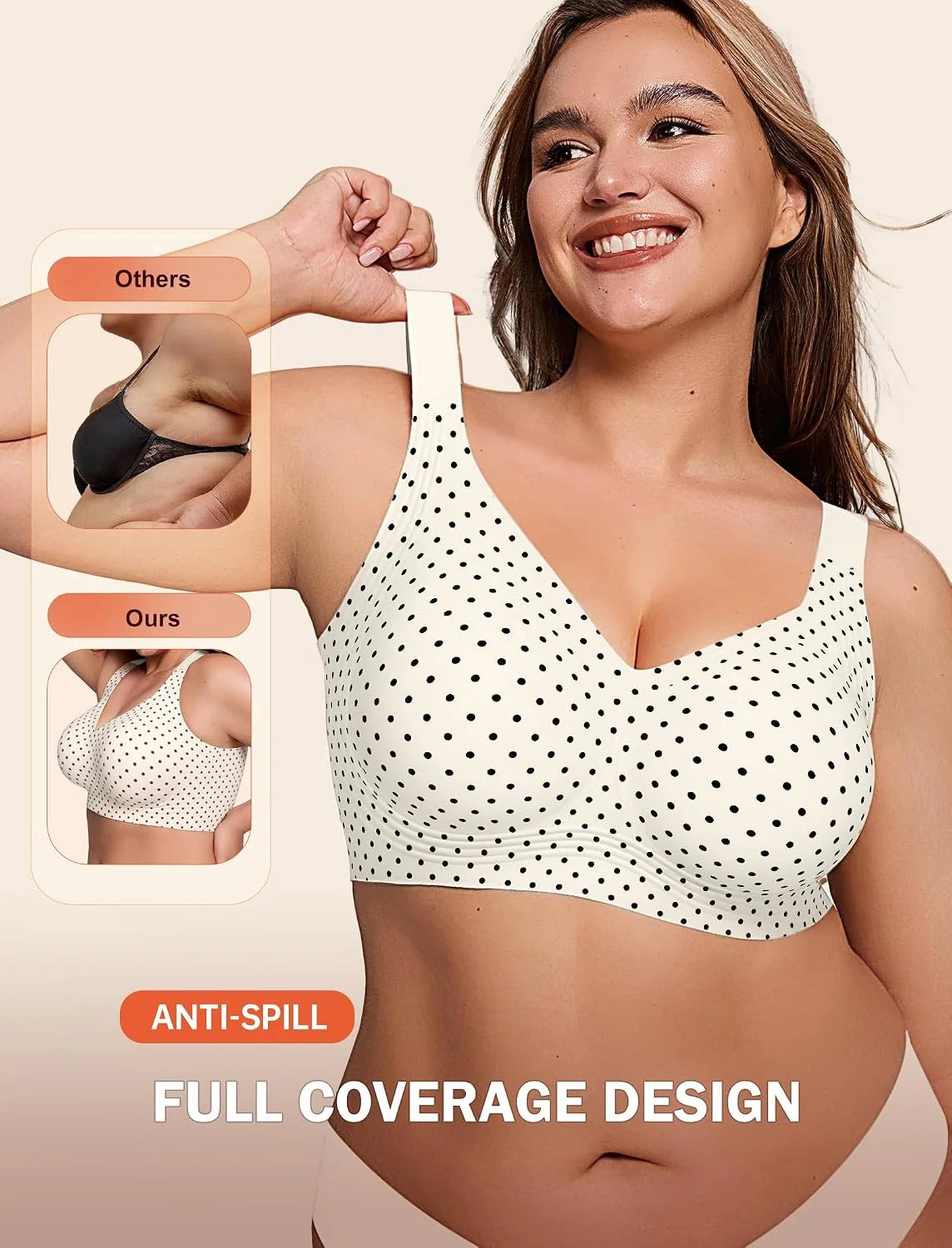 LetsJoli Jelly Bras for Women No Underwire Plus Size Push Up Supportive