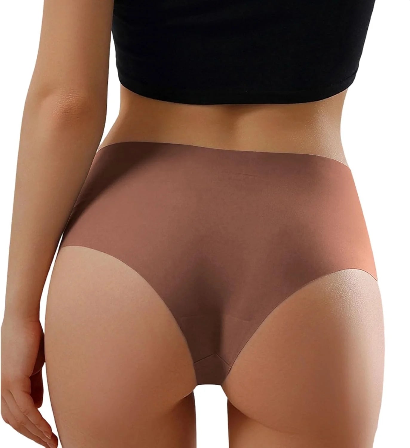 Plus Size High Waist Seamless Briefs for Women Stretch Underwear