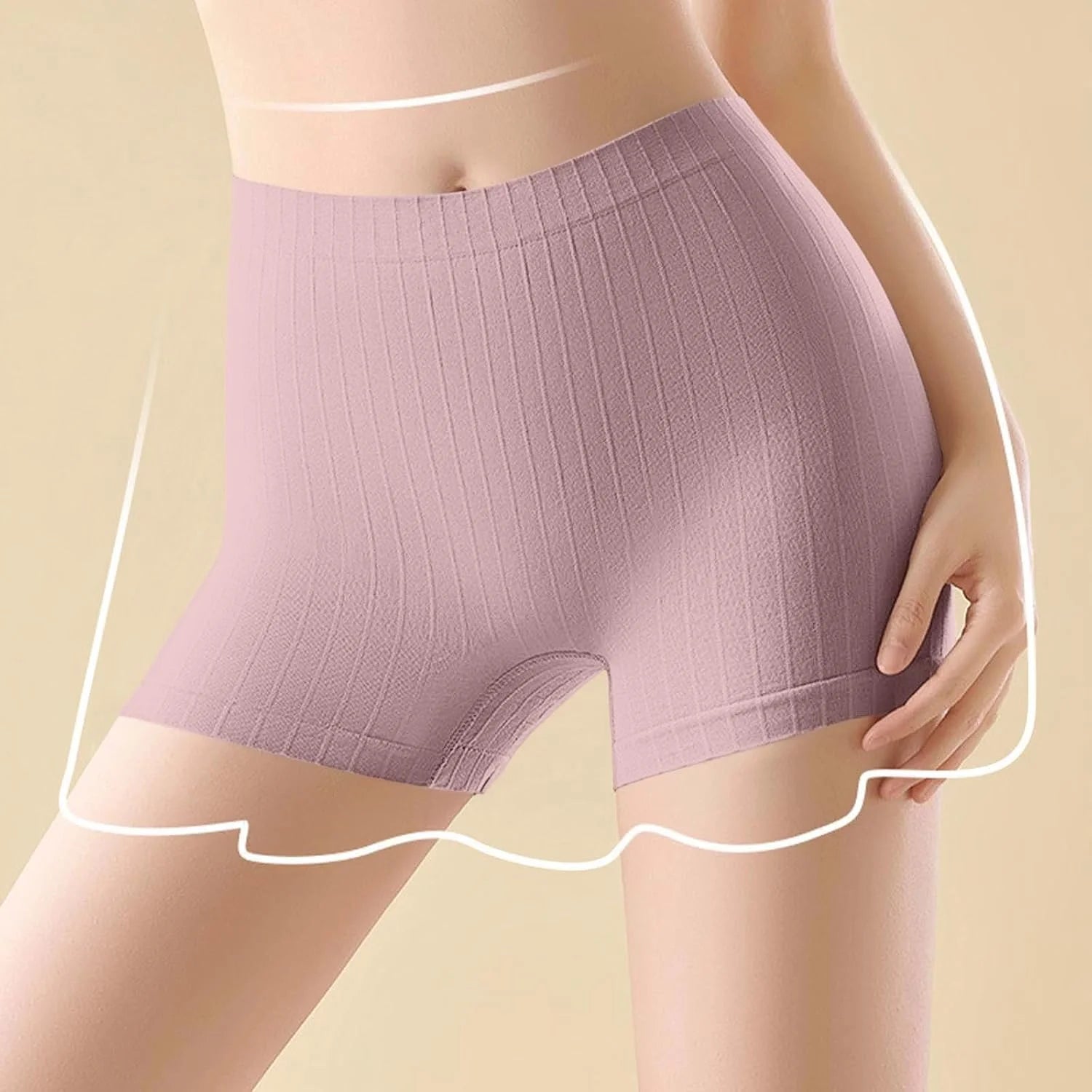 High Waist Boyshorts Panties for Women Seamless Underwear Brief
