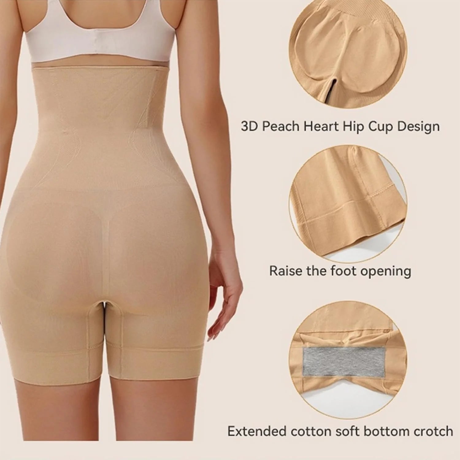 HGps8w Women's Tummy Control Shapewear Shorts - Seamless High Waisted Body Shaper Slimming Underwear Boxer Briefs