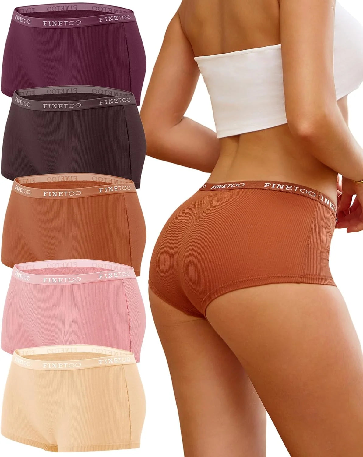 Cotton Boyshort Underwear for Women Boxer Briefs Ladies BoyShorts Panties
