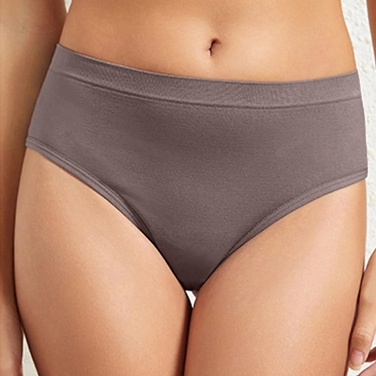 High Waisted Solid Underwear for Women Sexy Breathable Panties