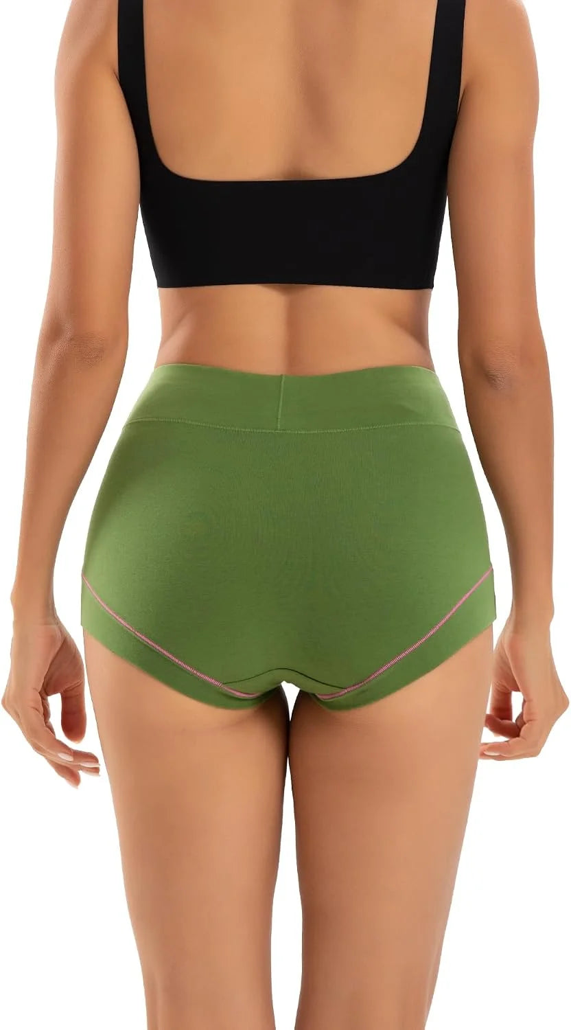 INNERSY Women's Cotton Boyshorts Underwear Soft Boxer Briefs 4-Pack