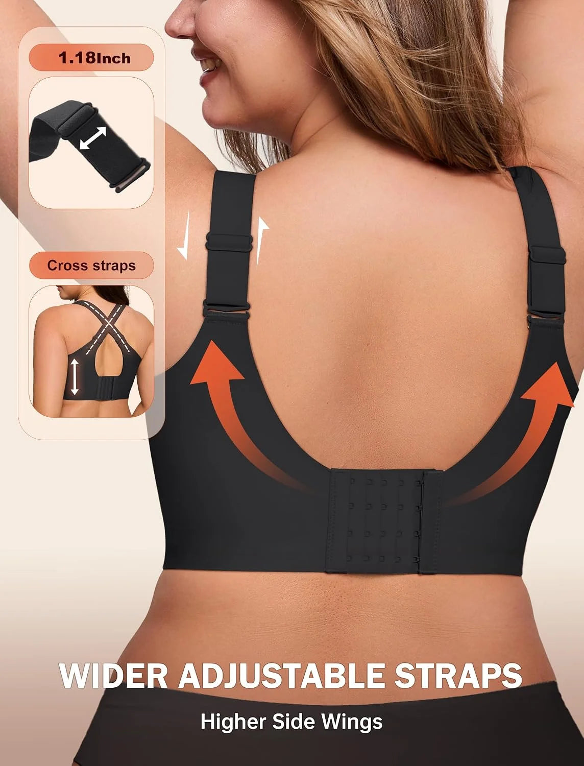 LetsJoli Jelly Bras for Women No Underwire Plus Size Push Up Supportive