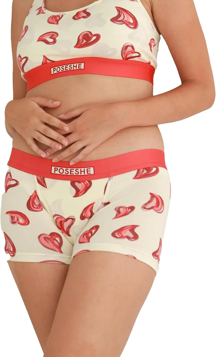 POSESHE Womens Boy Shorts Underwear Boxer Briefs MicroModal 6" Inseam, S-5X