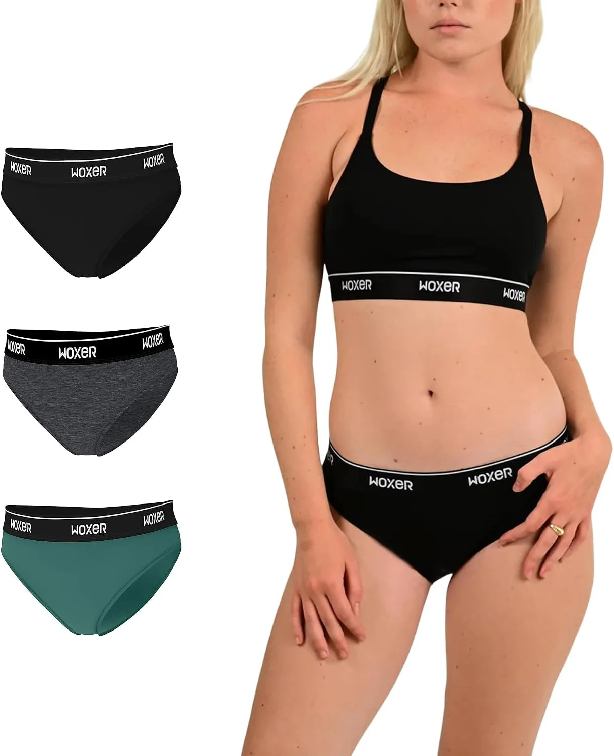 Woxer Women’s Seamless Bikini Underwear – Soft Modal, Chafe-Free, Moisture-Wicking Bikini Style Panties –Tag-Free Design