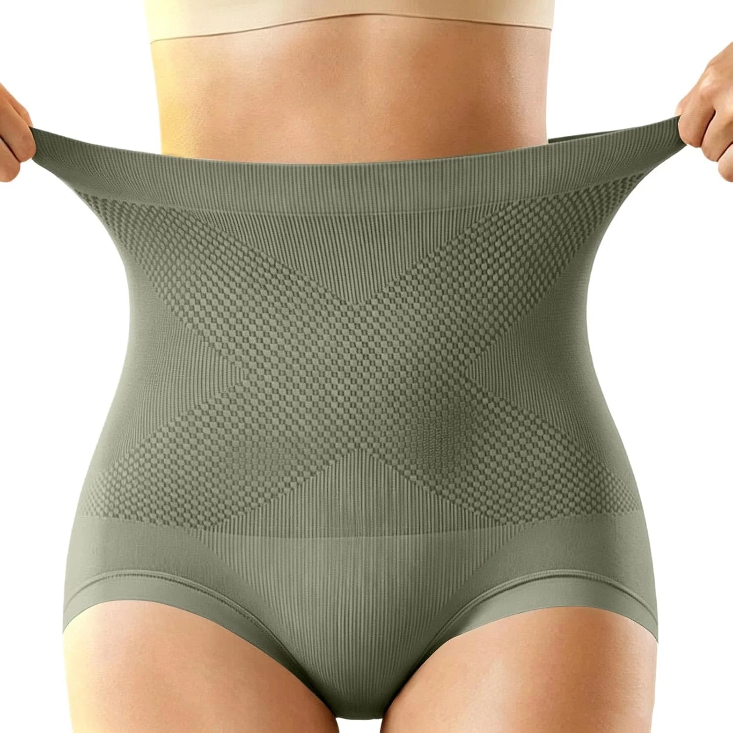 HGps8w Shapewear Panties for Women Stretchy High Waisted Tummy Control Underwear Body Shaper Seamless Briefs