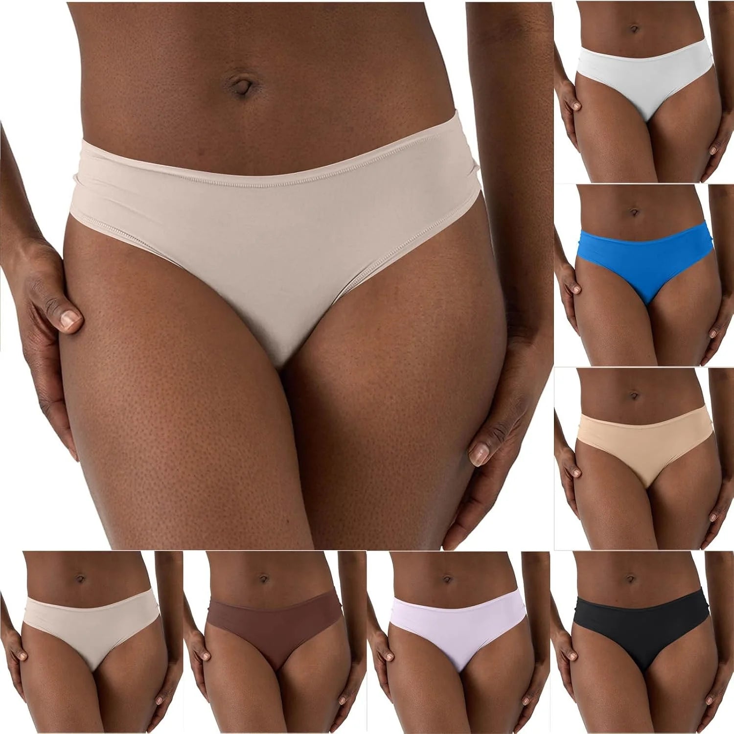 Seamless Solid Thong Panties for Women T Back Underwear