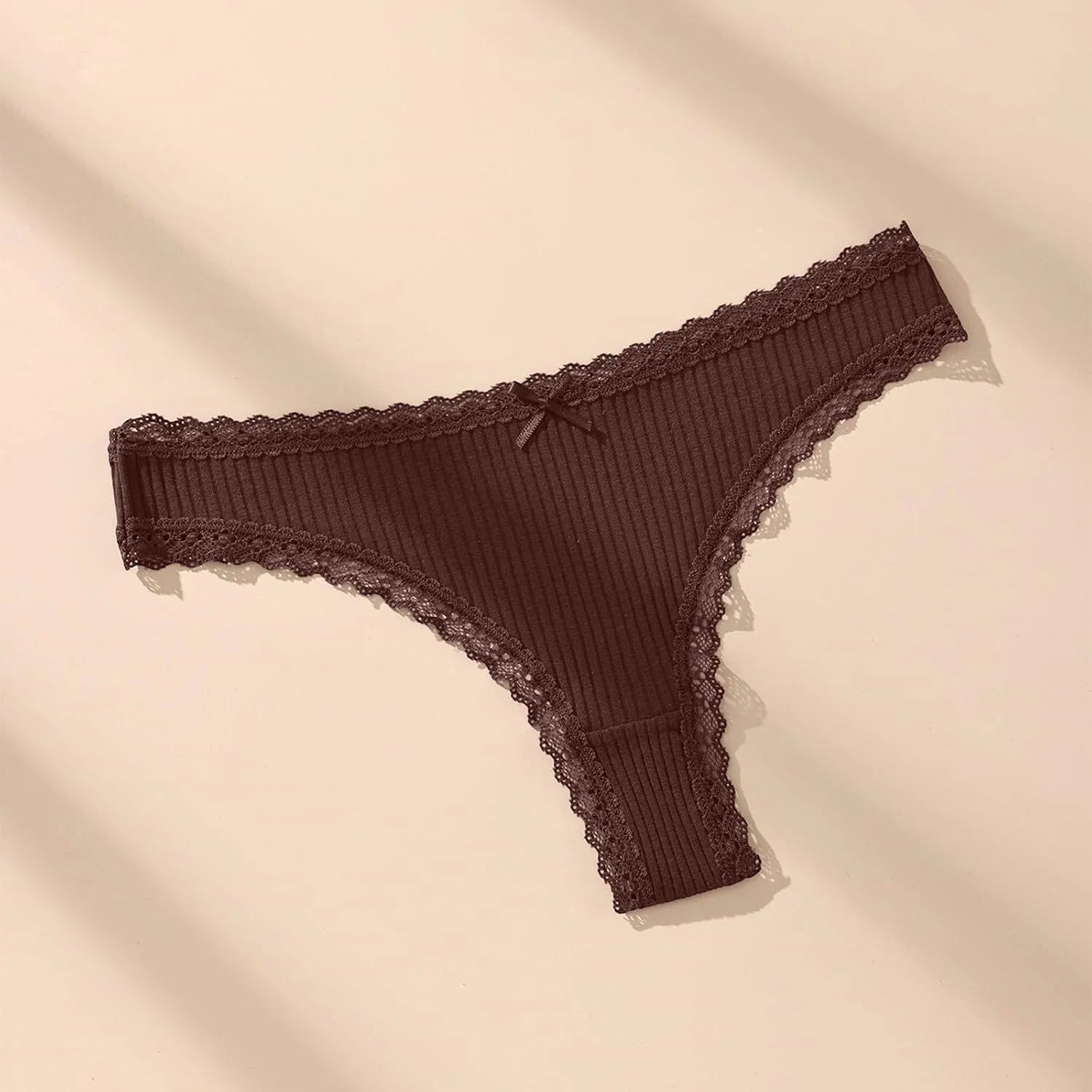 Lace Trim Low Waist Panties for Women Breathable Sexy Underwear