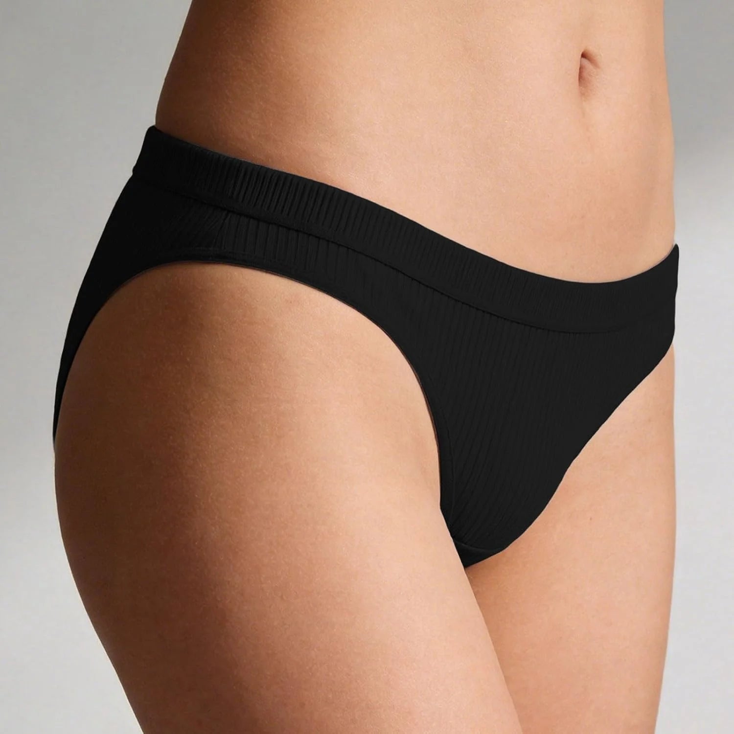 Sexy Low Waist Ribbed Underwear for Women Seamless Sporty Panties