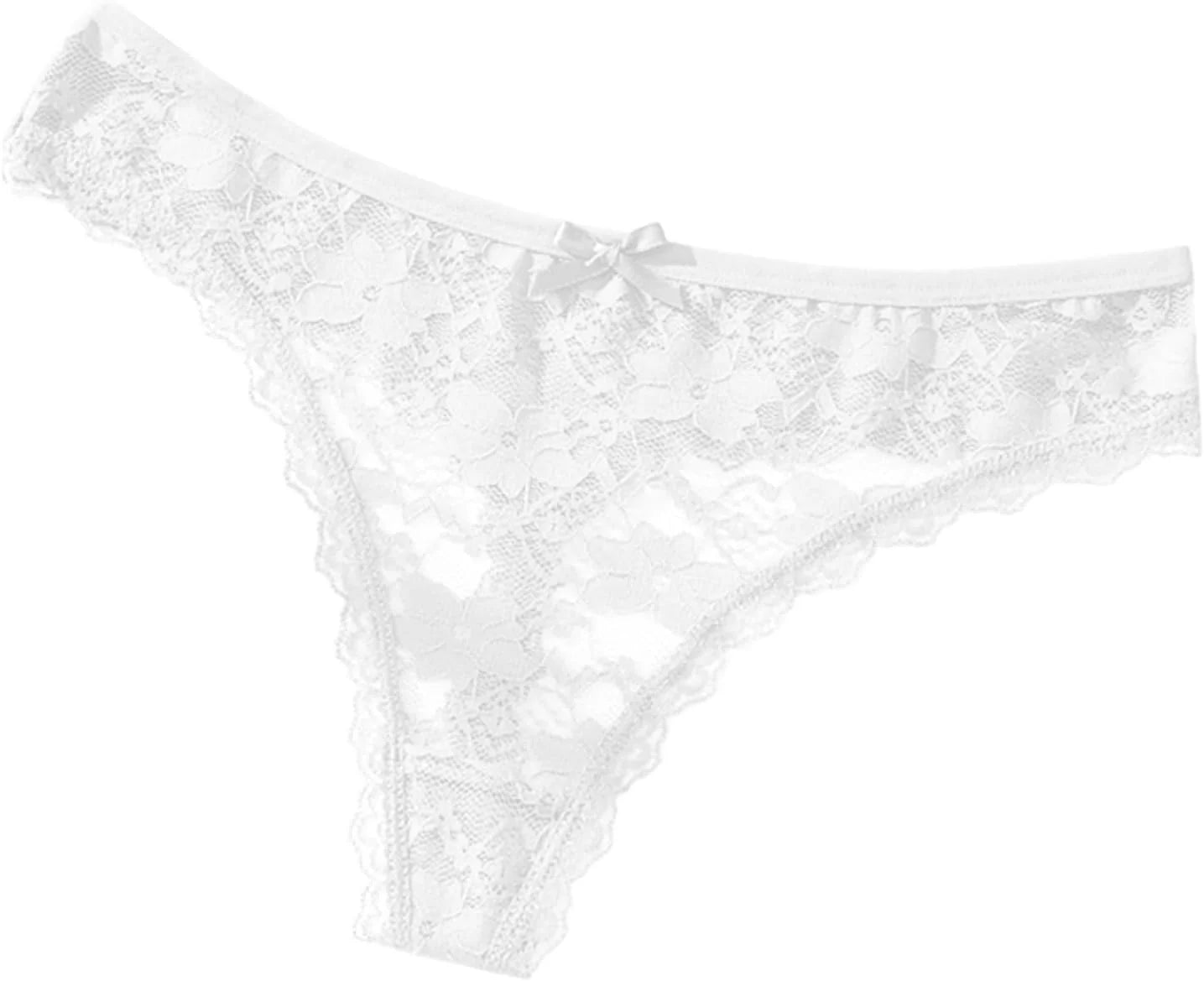 Sexy Lace Bow Low Waist Panties for Women Underwear Brief