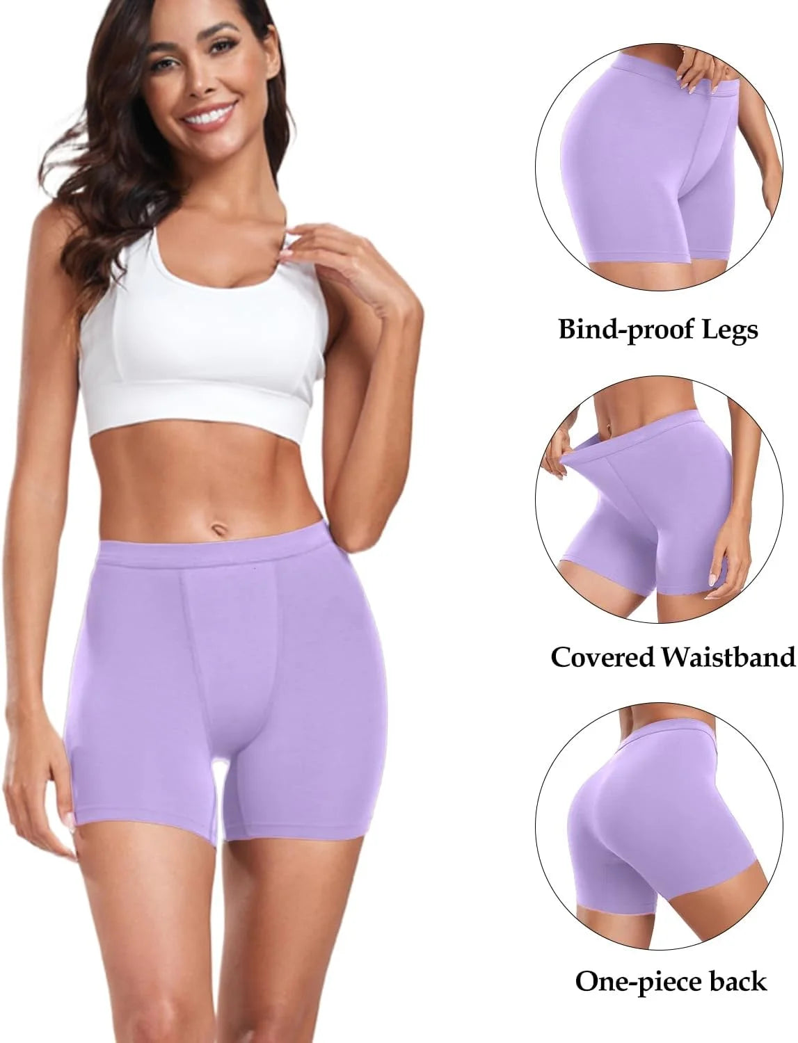 wirarpa Women's Modal Boy Shorts Panties Soft Microfiber Boxer Briefs Underwear 4 Pack