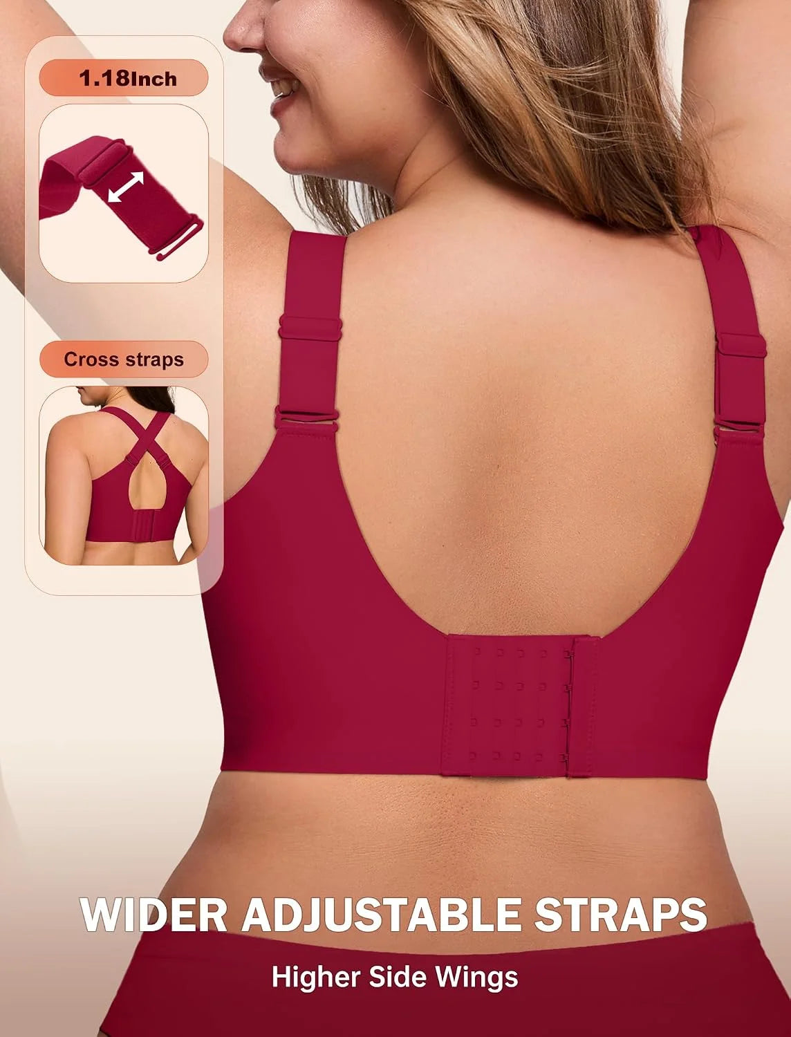 LetsJoli Jelly Bras for Women No Underwire Plus Size Push Up Supportive