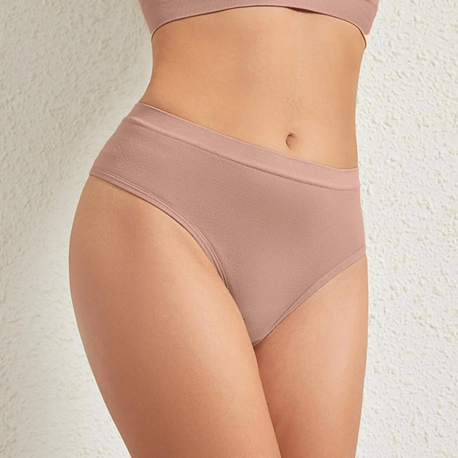 High Waisted Solid Underwear for Women Sexy Breathable Panties