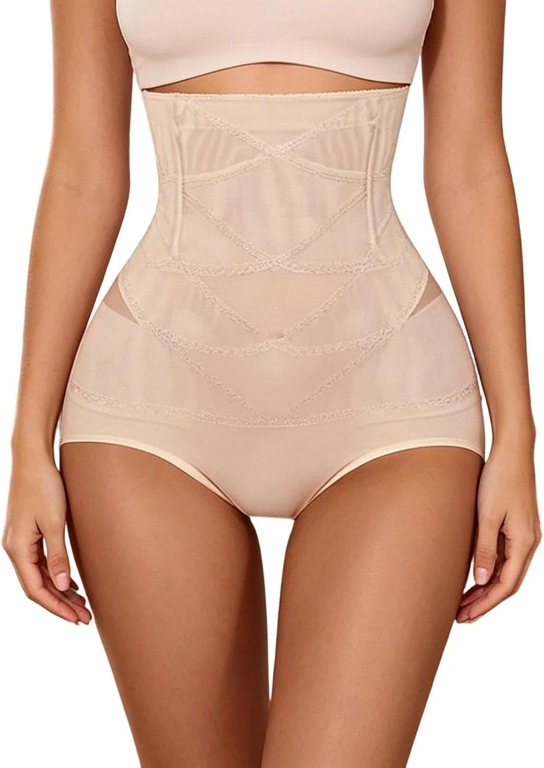 Womens High Waisted Tummy Control Underwear Shapewear Briefs
