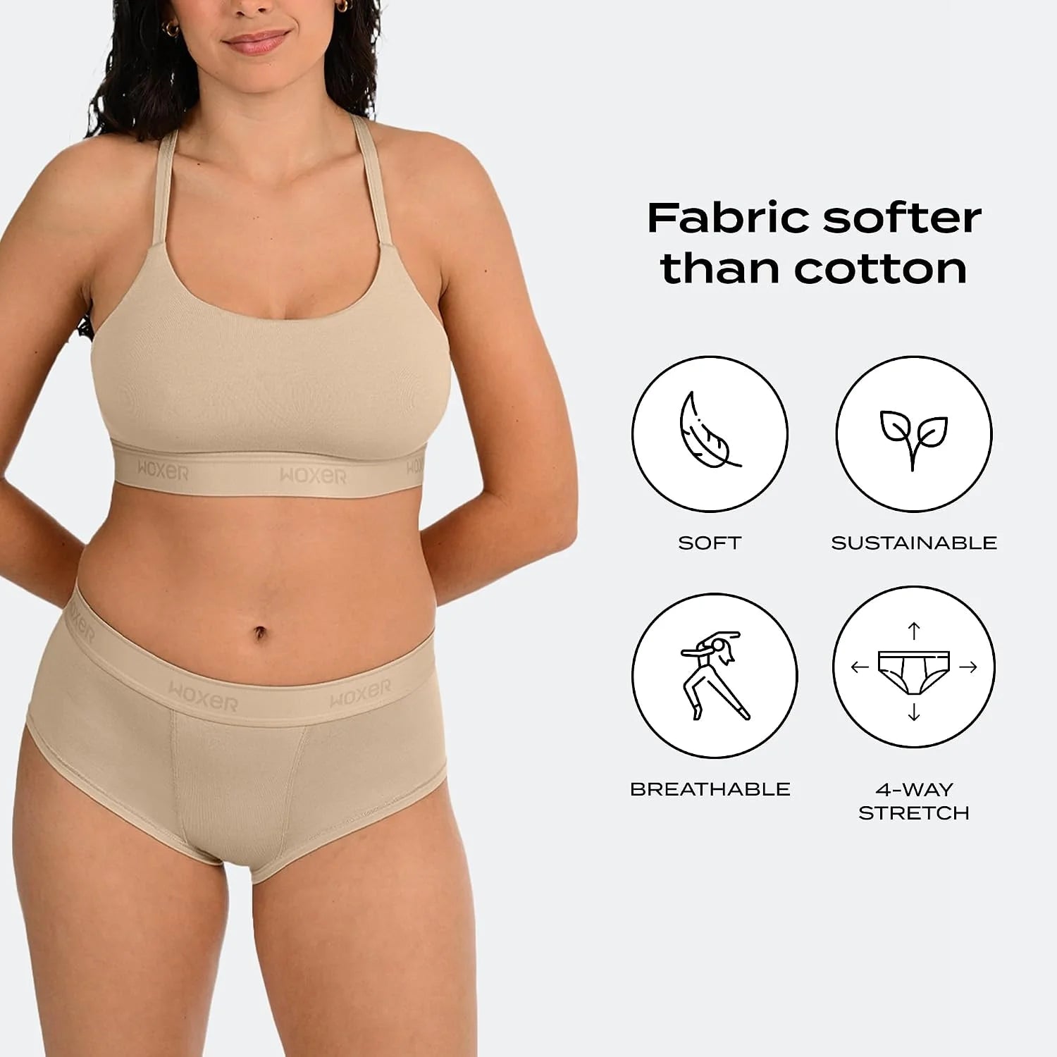 Woxer Women’s Classic Seamless Boyshort Panties, Soft Modal Fabric with No Roll Inseam, Chafe-Free, Breathable Design