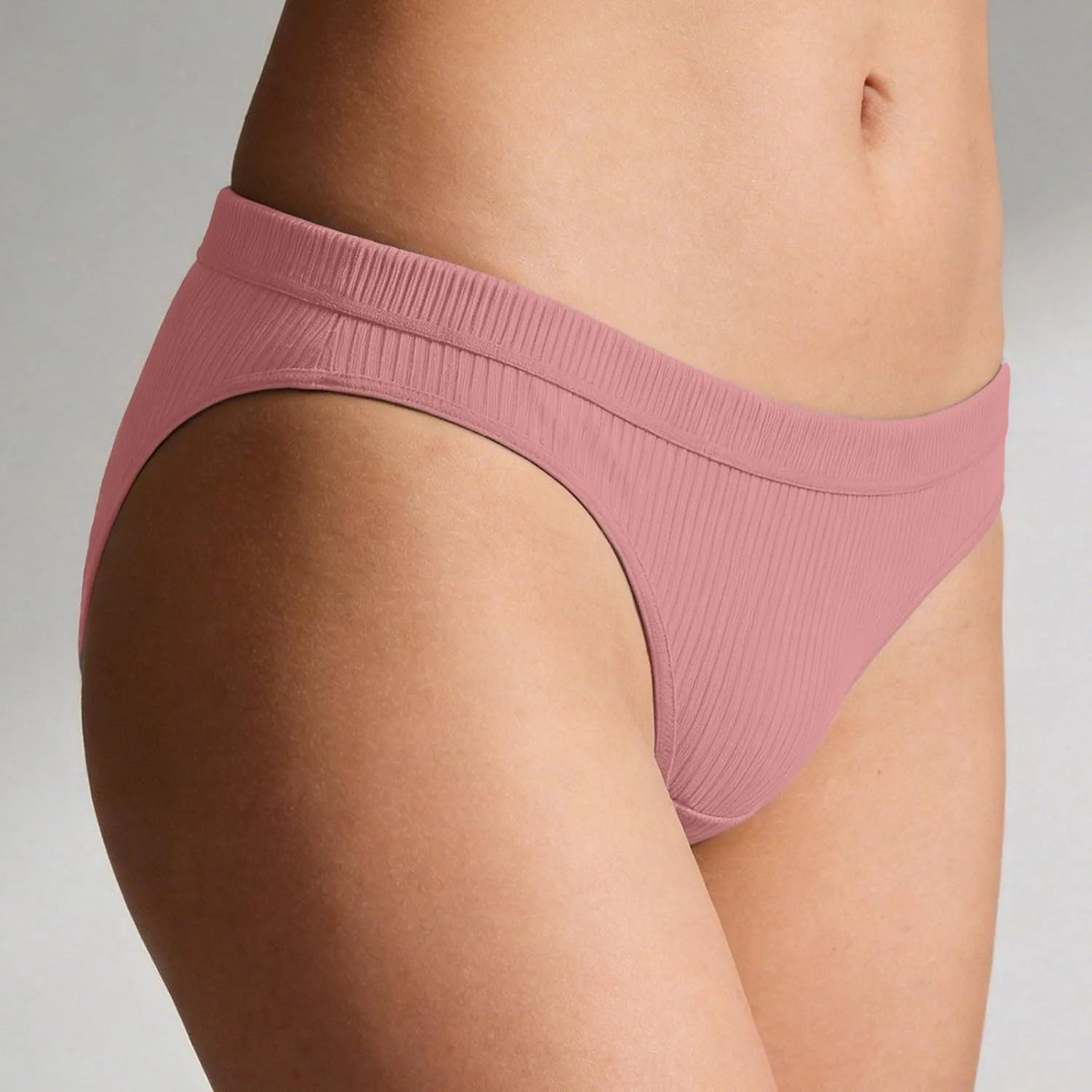 Sexy Low Waist Ribbed Underwear for Women Seamless Sporty Panties