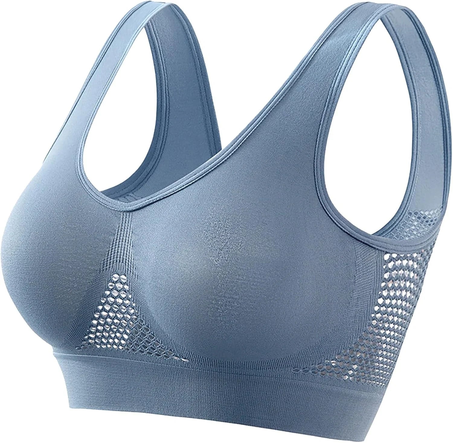 Breathable Bras for Women No Steel Ring Plus Size Soft Cool Liftup Air Bra No Underwire High Support Underwear