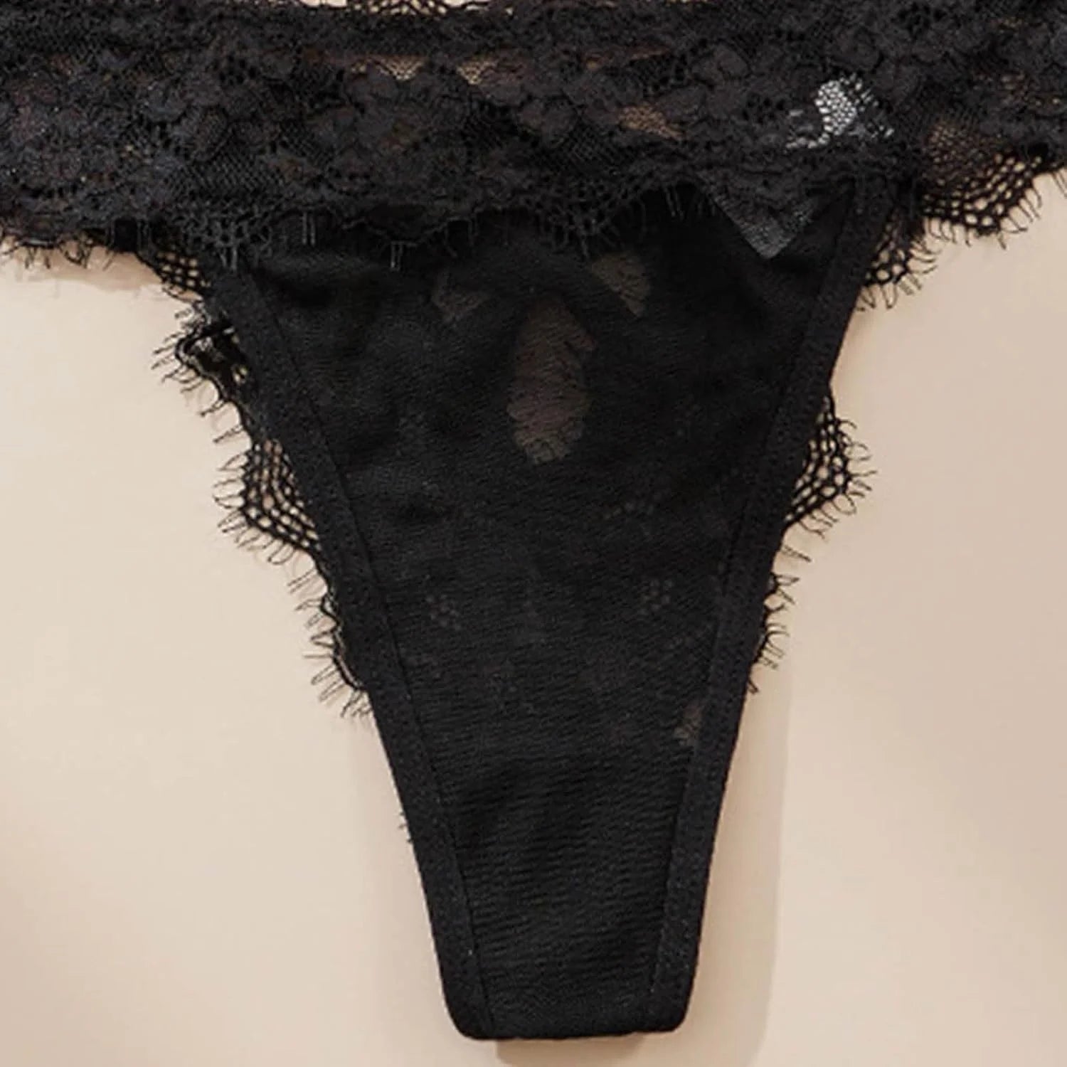 Women's Lace Thongs, Breathable T-Back Panties See Through Sexy G-String Underwear Briefs