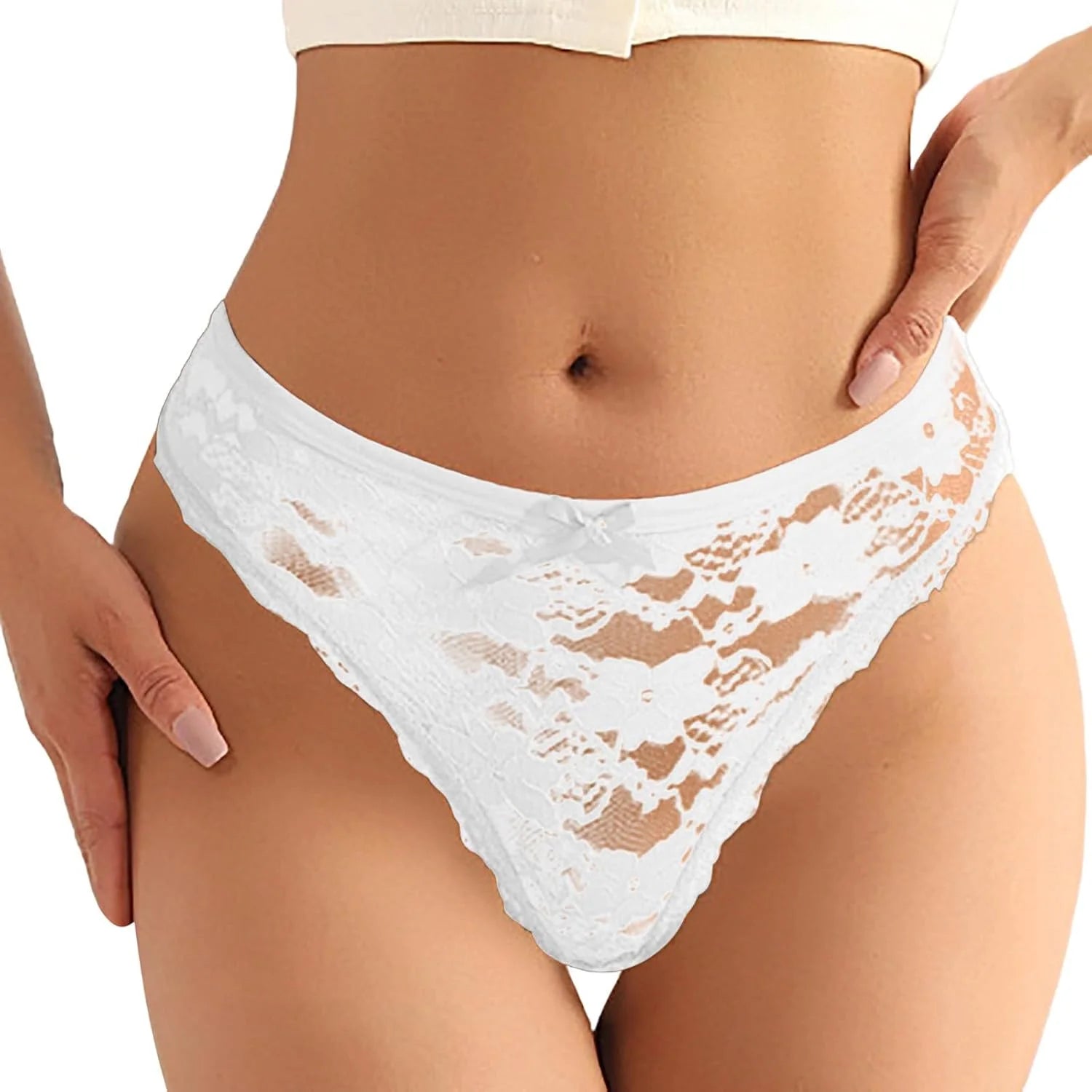 Sexy Lace Bow Low Waist Panties for Women Underwear Brief