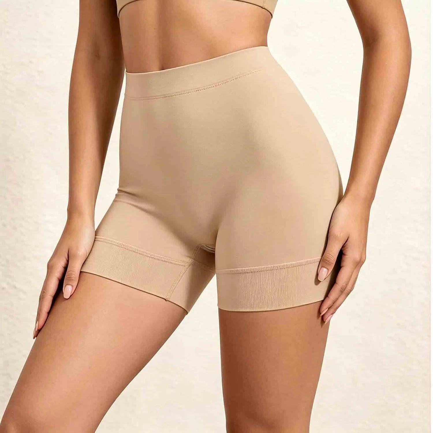 Womens High Waisted Seamless Stretch Shorts Under Dress Underwear