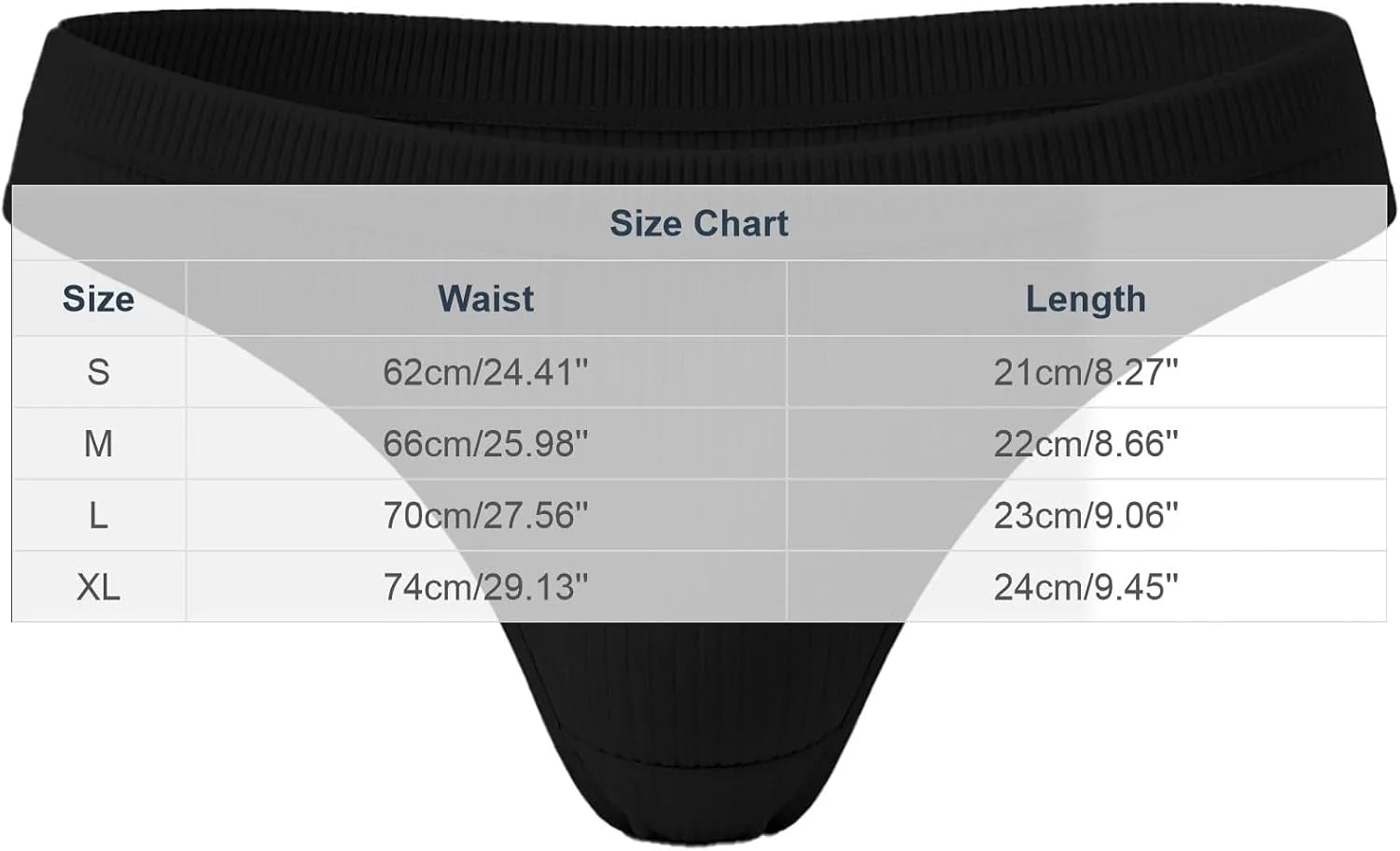 Sexy Low Waist Ribbed Underwear for Women Seamless Sporty Panties