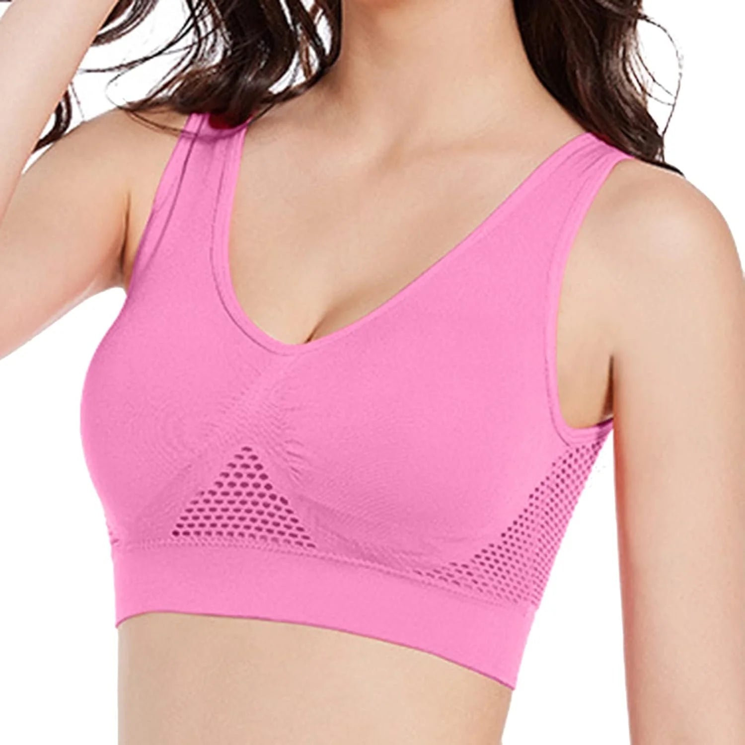 Breathable Bras for Women No Steel Ring Plus Size Soft Cool Liftup Air Bra No Underwire High Support Underwear