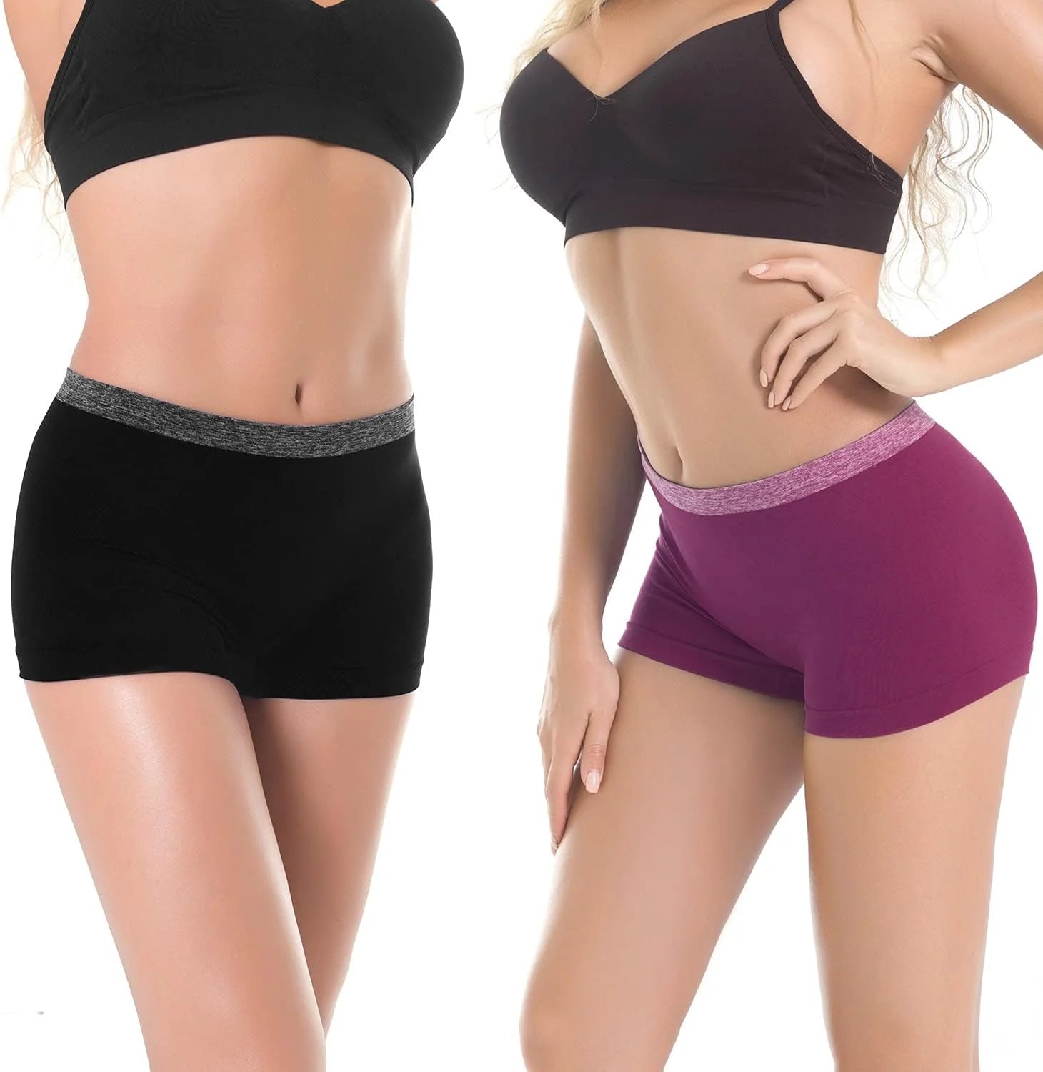 LALESTE Viscose Bamboo Boxer Briefs for Women Cotton Boy Shorts Underwear Soft Stretch Boyshorts Panties 5 Pack