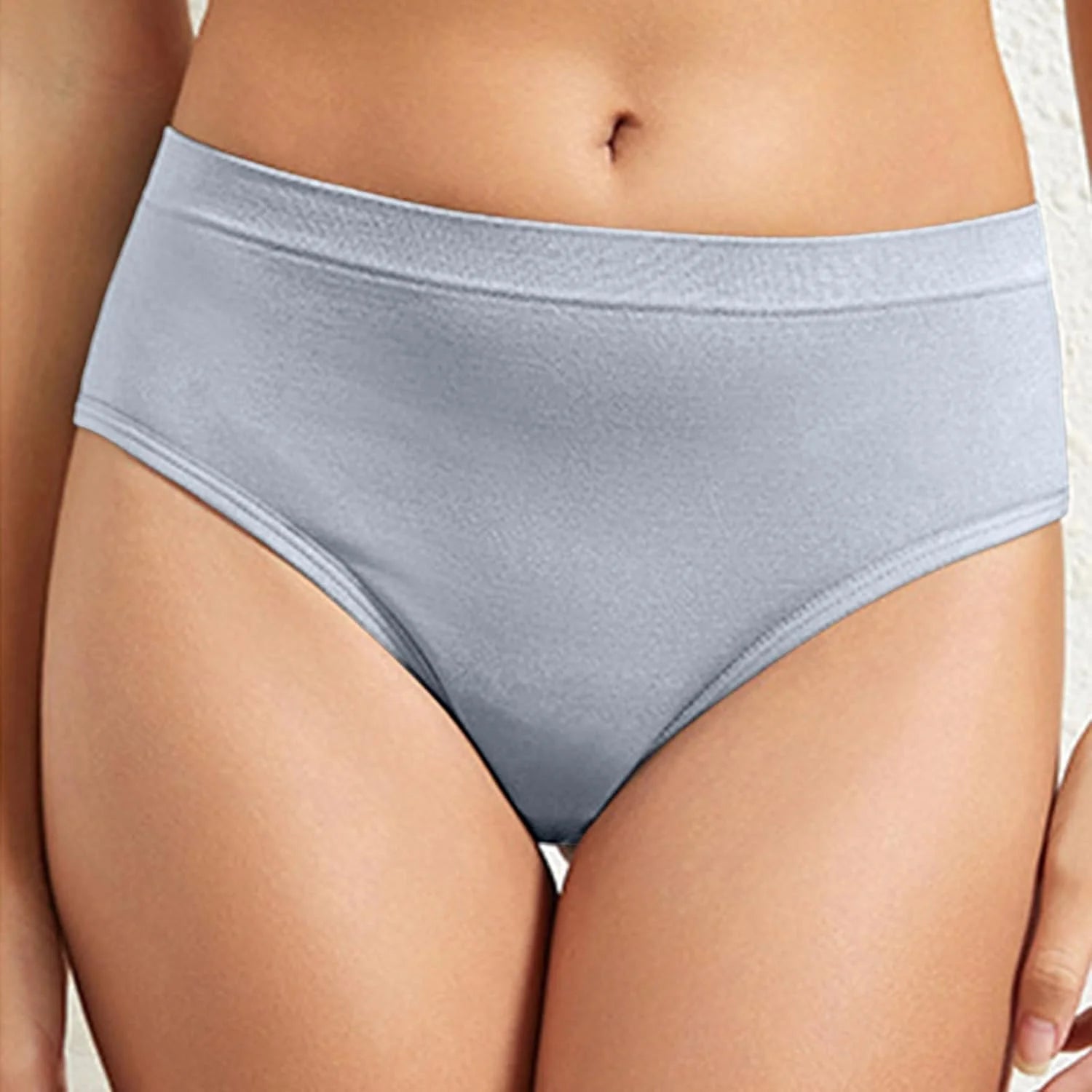 High Waisted Solid Underwear for Women Sexy Breathable Panties