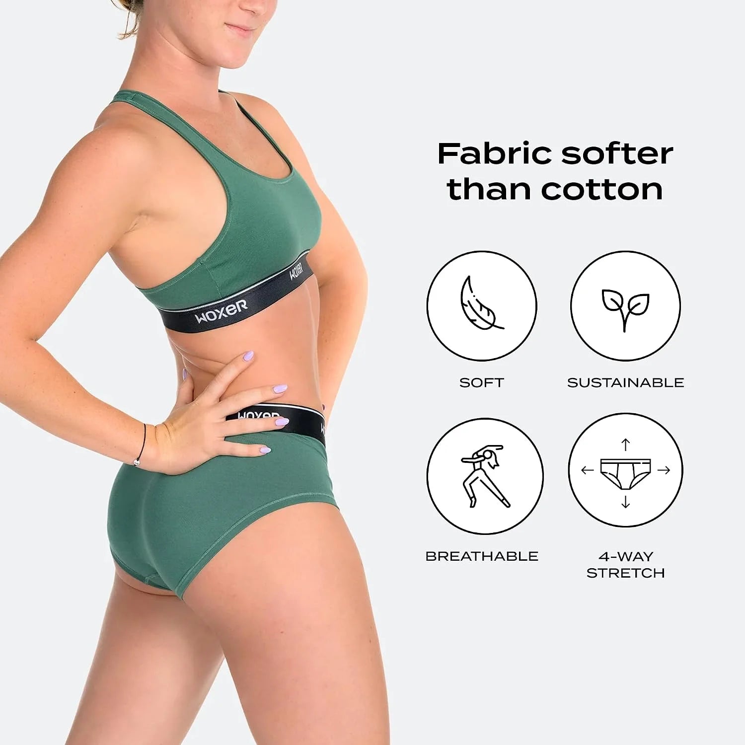 Woxer Women’s Classic Seamless Boyshort Panties, Soft Modal Fabric with No Roll Inseam, Chafe-Free, Breathable Design