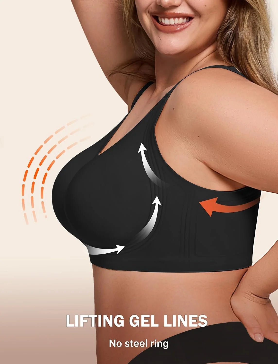 LetsJoli Jelly Bras for Women No Underwire Plus Size Push Up Supportive