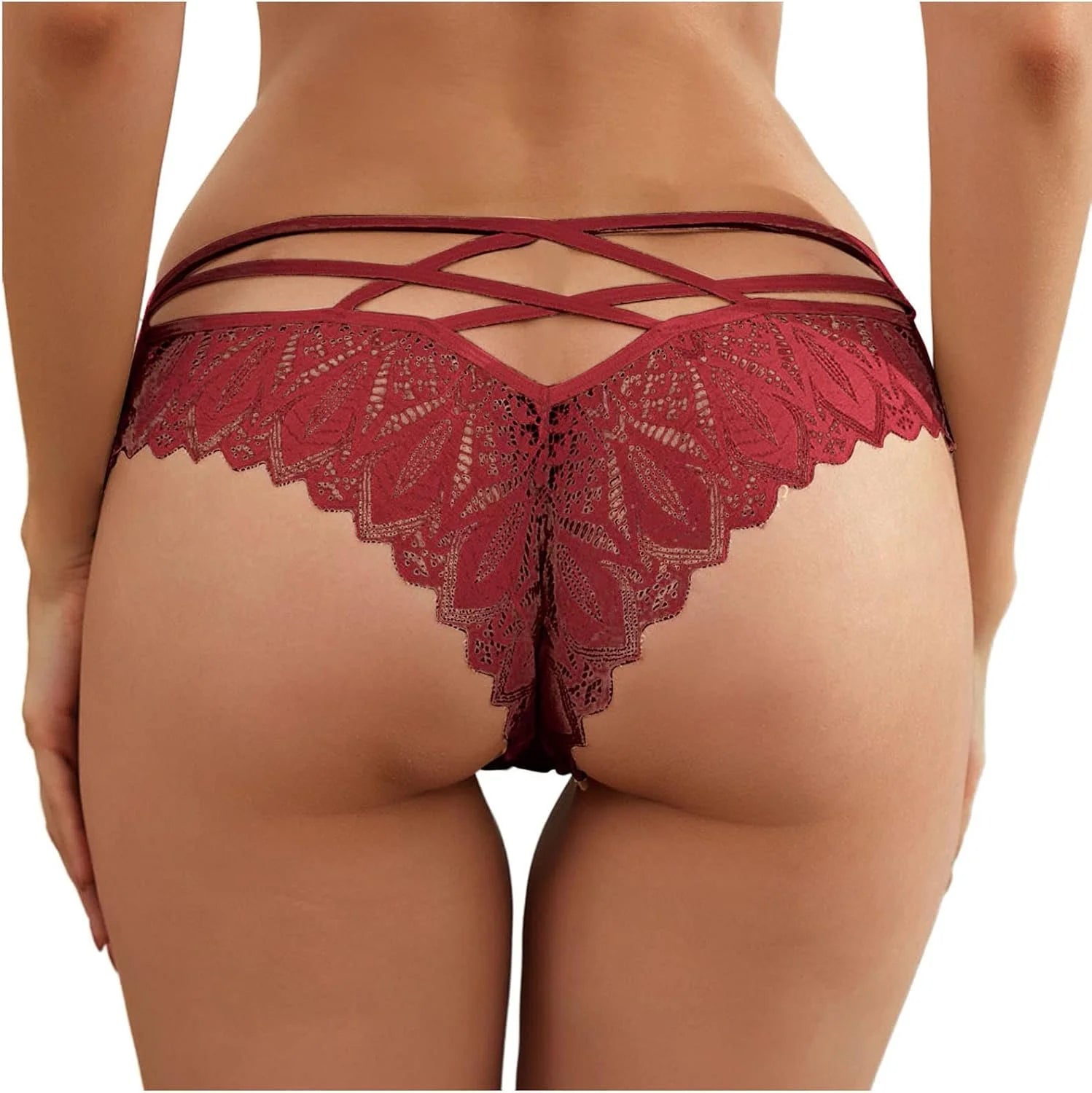 Women Panties Lace Sexy Naughty Panty Seamless Criss-Cross Lingerie High Rise Thongs Plus Size Underwear