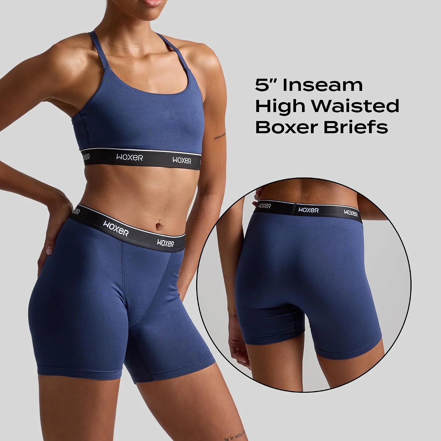 Woxer Womens Baller 5" High Waisted Boy Shorts Underwear – Seamless Boxer Briefs, Boyshort Panties, No Show Women’s Boxers