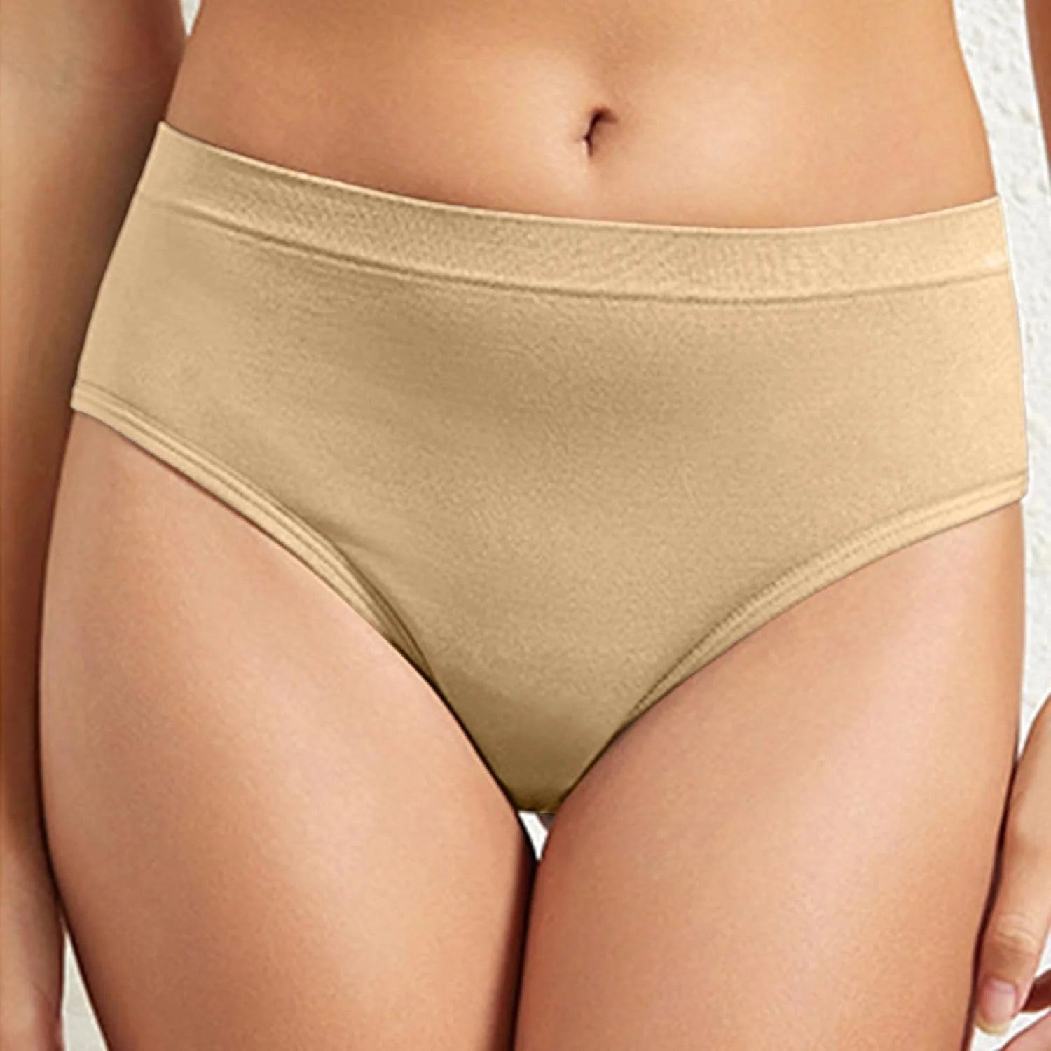 High Waisted Solid Underwear for Women Sexy Breathable Panties