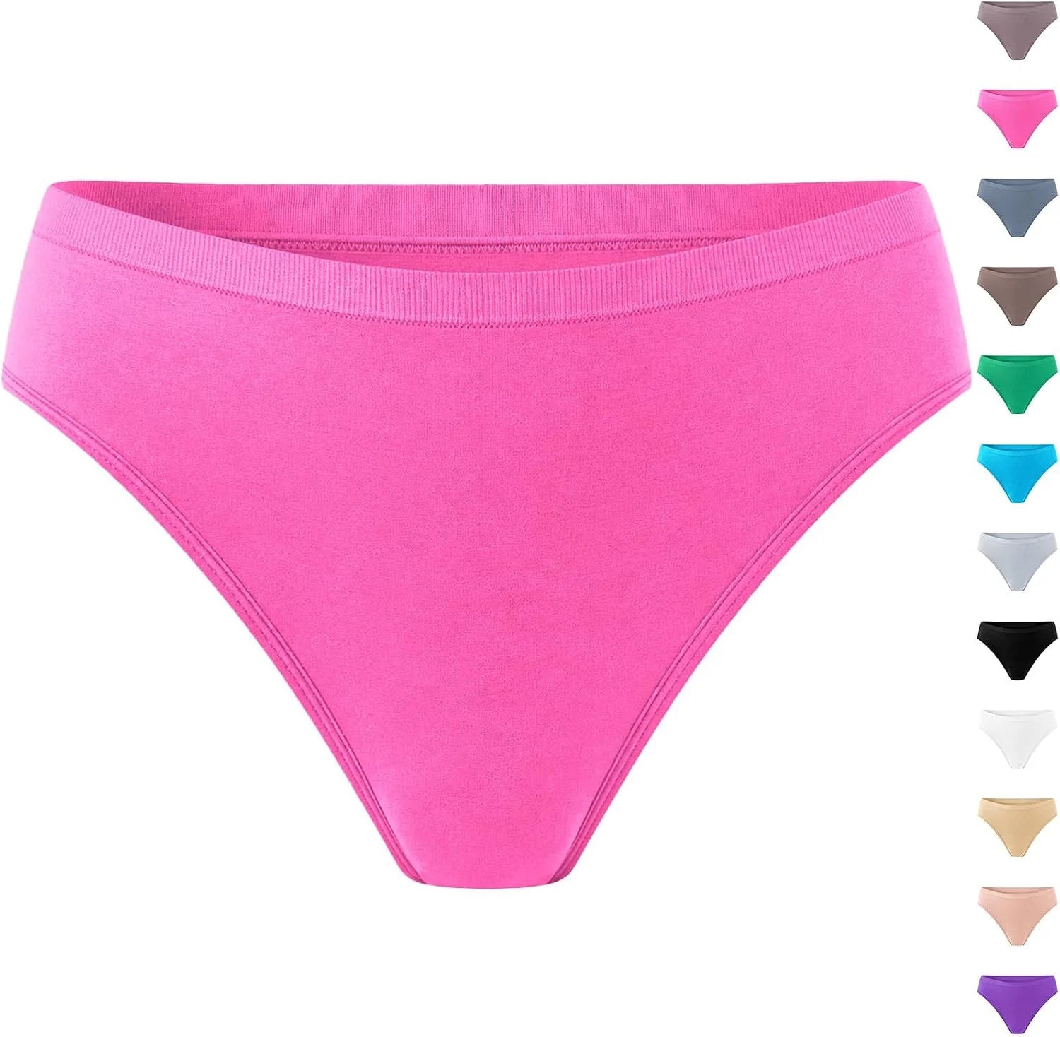 High Waisted Solid Underwear for Women Sexy Breathable Panties